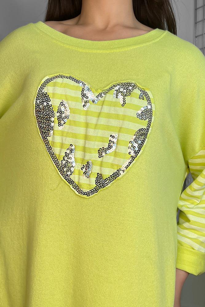 100% Cotton Sequined Heart Tunic