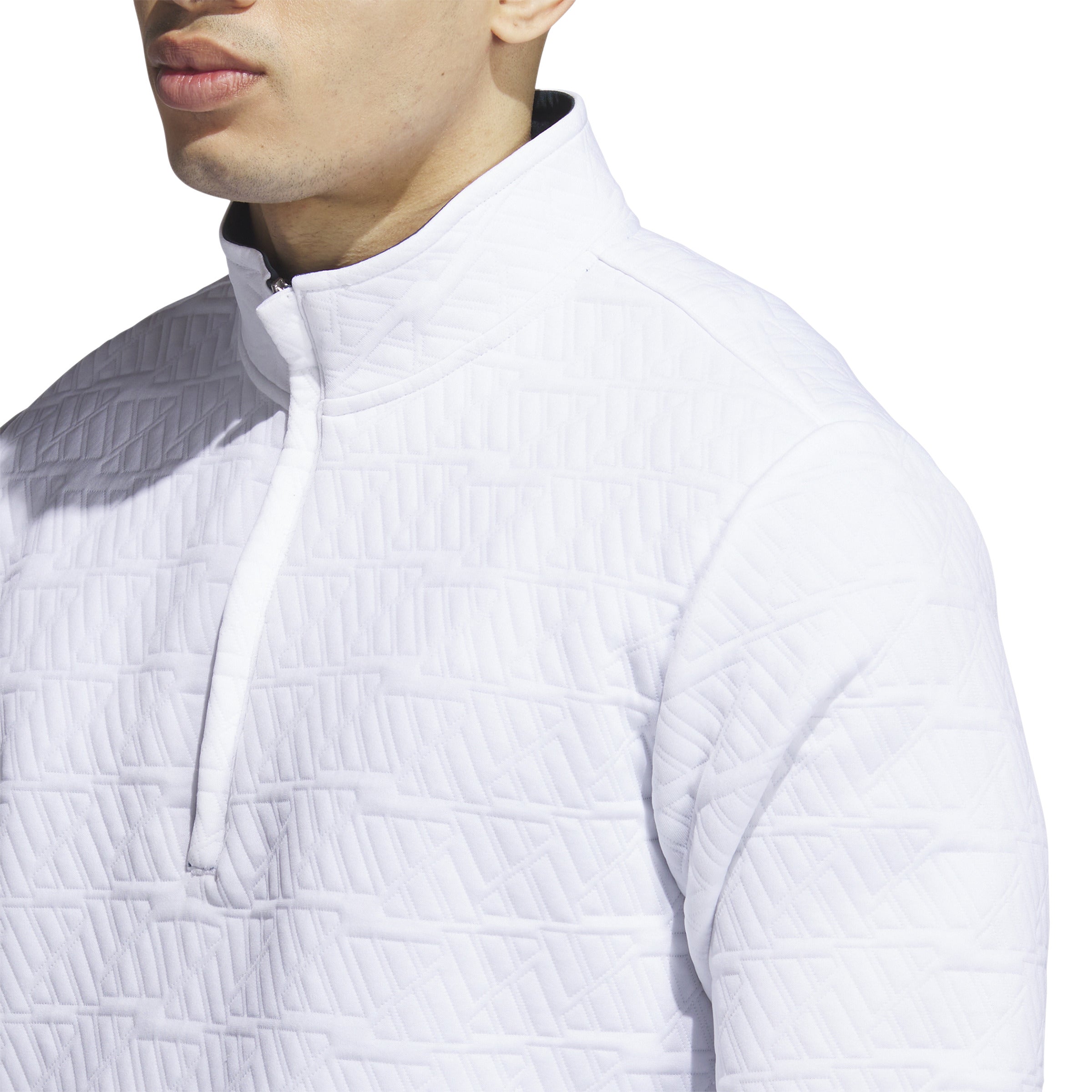 adidas Golf DWR Quater Zip Pullover - White