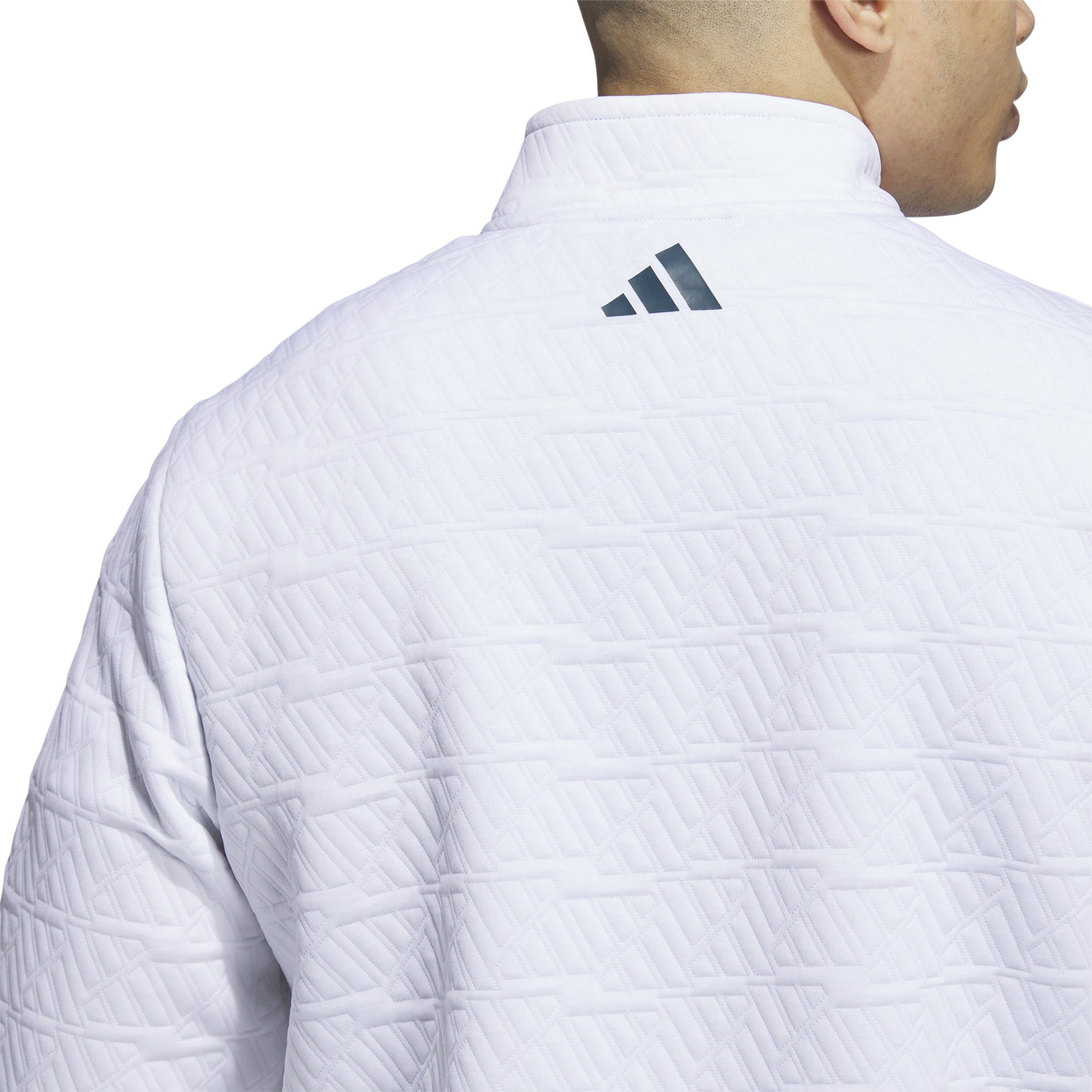 adidas Golf DWR Quater Zip Pullover - White