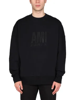 AMI Logo Embroidered Crewneck Sweatshirt