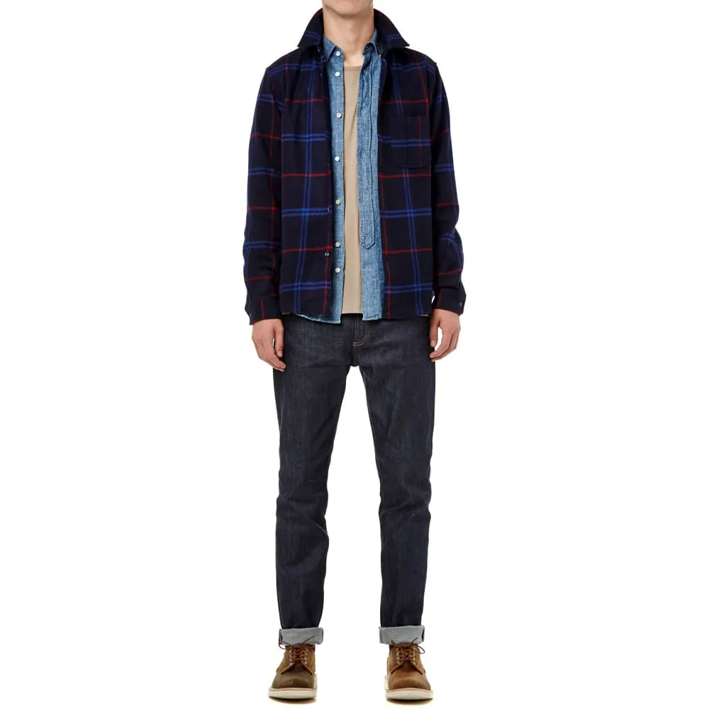 A.P.C. Flannel Wool ShirtDark Navy