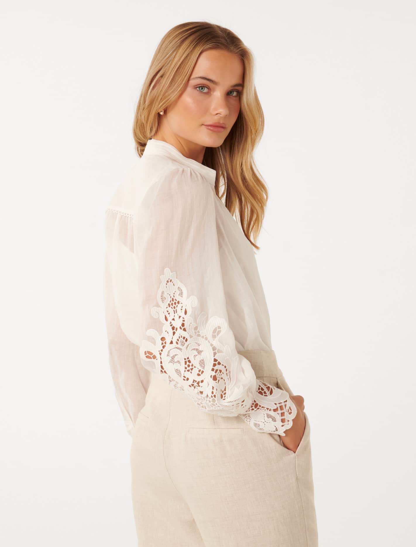 Aria Lace Mix Blouse