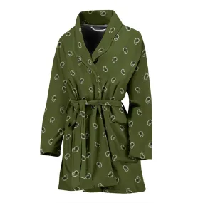 Army Green Paisley Women's Bathrobe