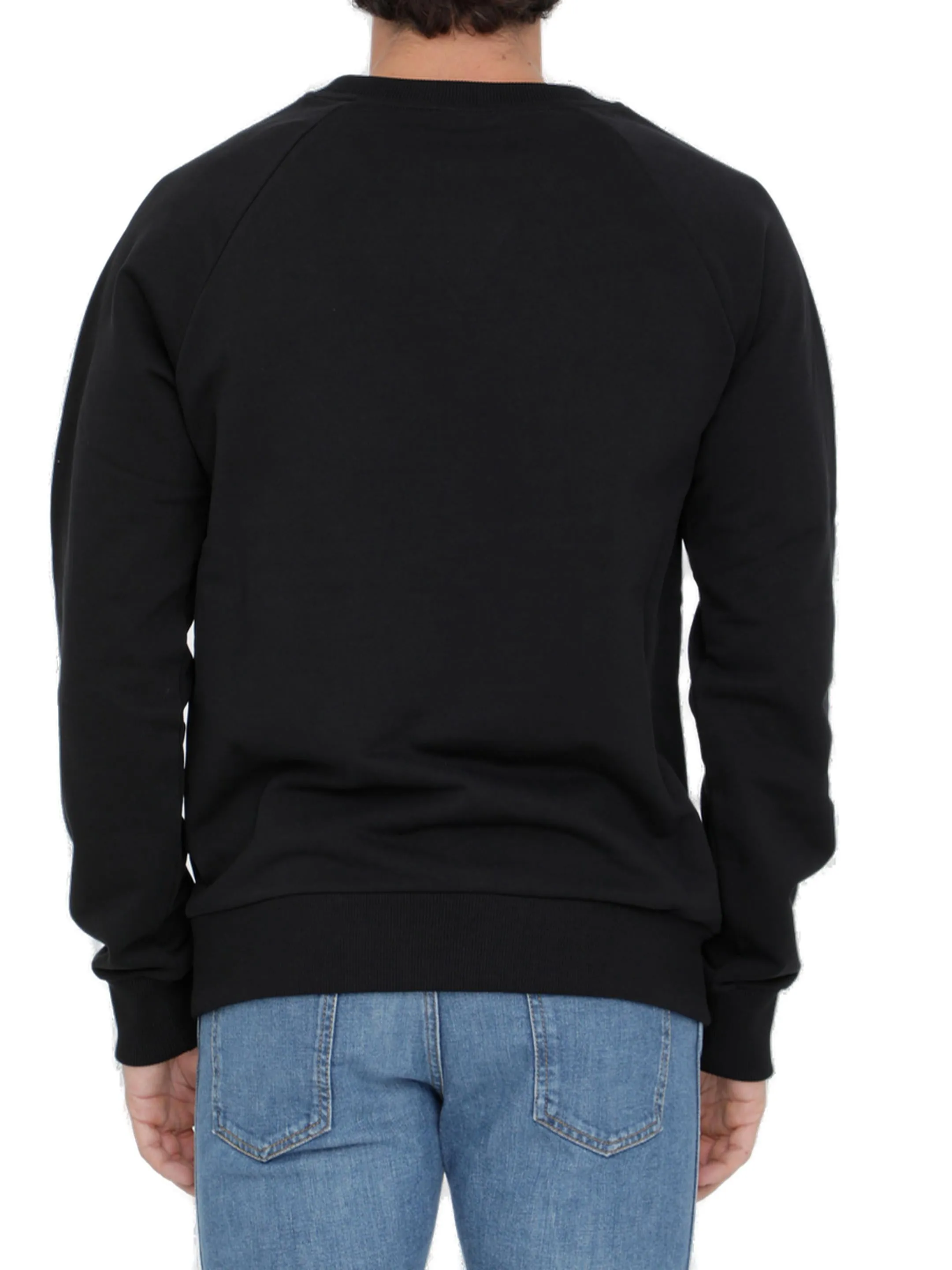 Balmain Flocked Logo Crewneck Sweatshirt