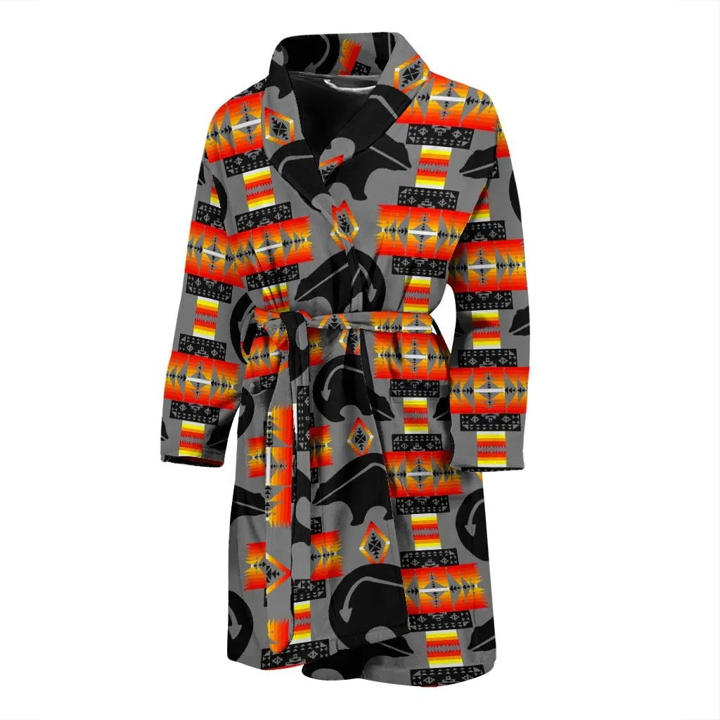 Bear Gray Men's Bath Robe