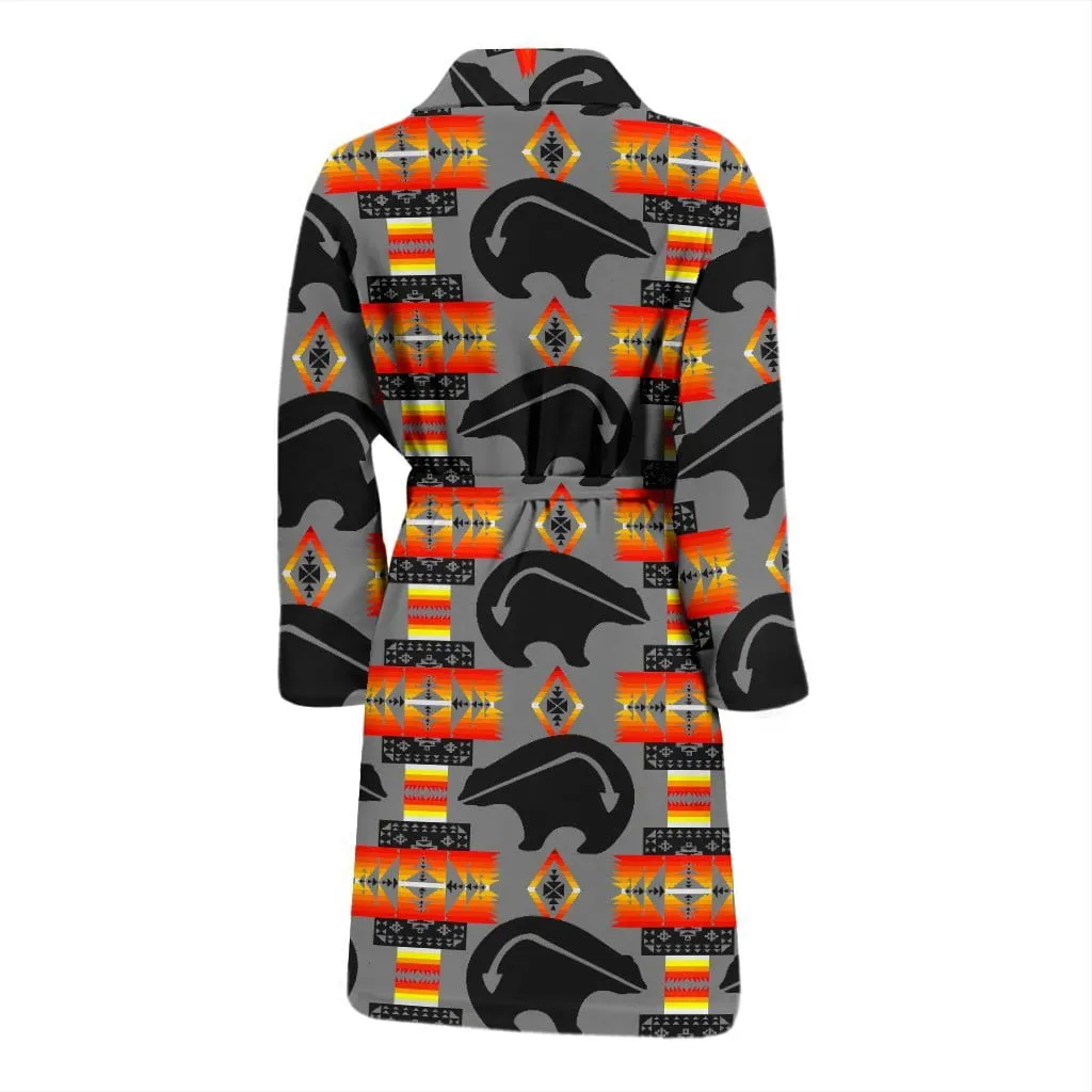 Bear Gray Men's Bath Robe