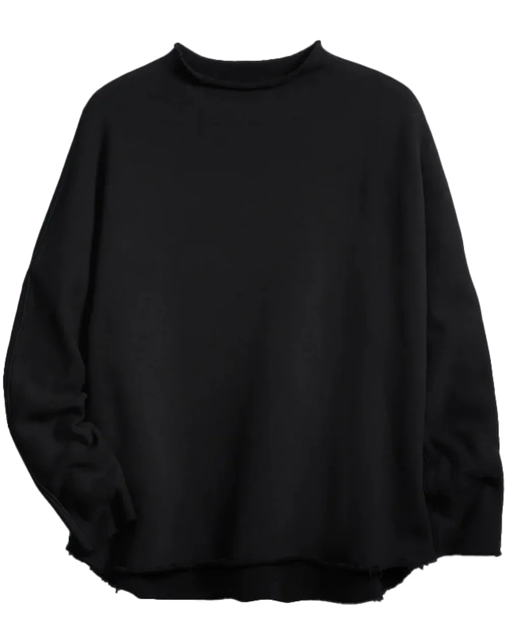 Black Effie Funnel Neck Long Sleeve Capelet