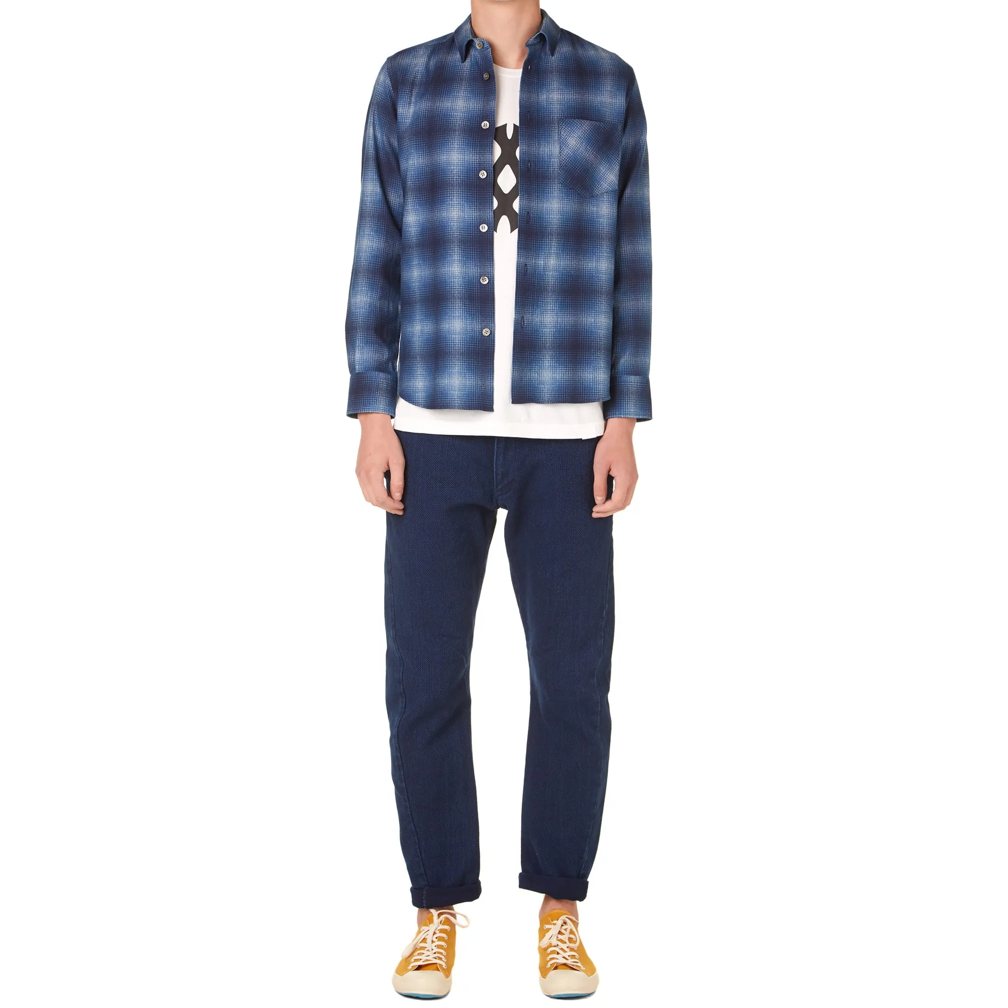 Blue Blue Japan Flannel Check ShirtIndigo