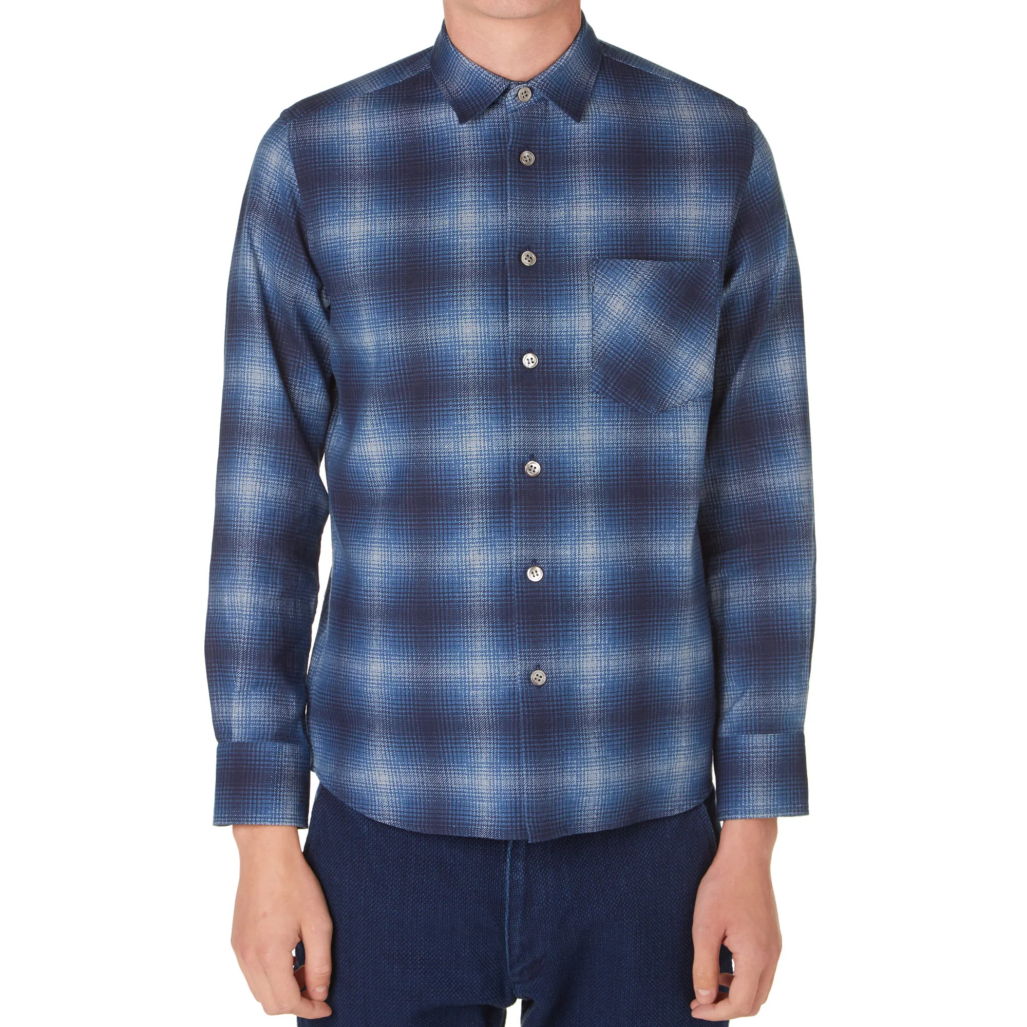 Blue Blue Japan Flannel Check ShirtIndigo