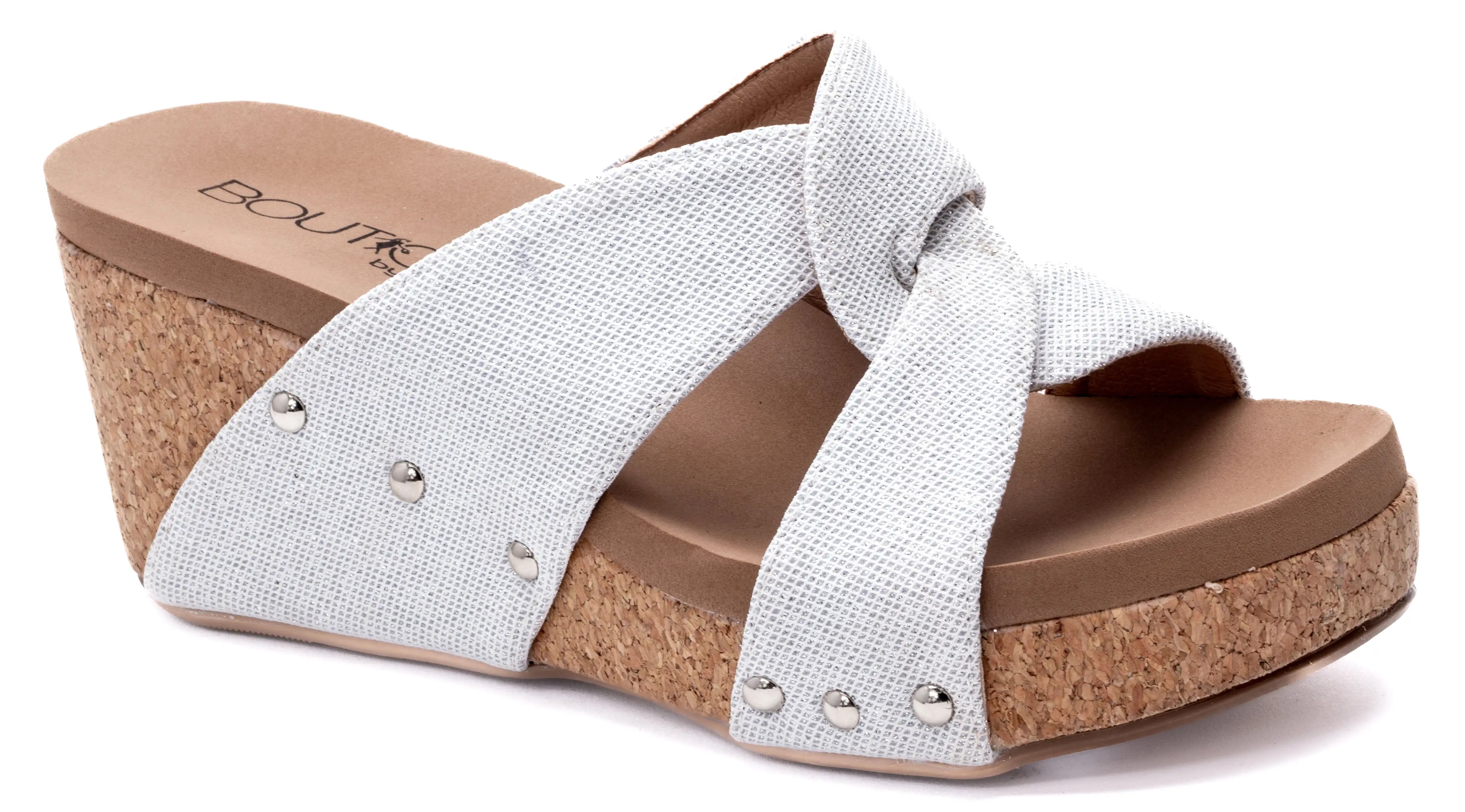 Bonny Wedge in Silver Shimmer