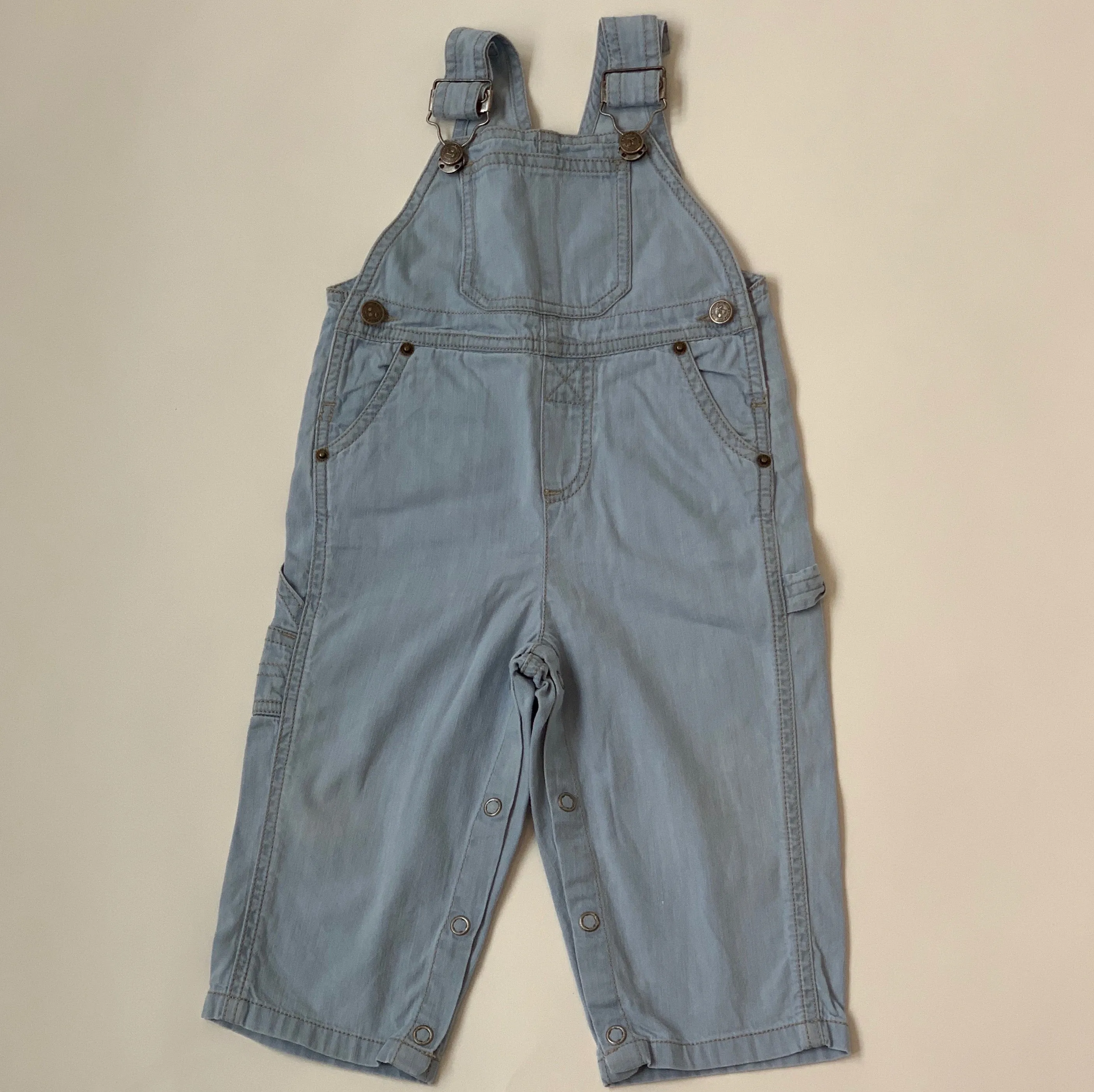 Bonpoint Light Denim Dungarees: 18 Months