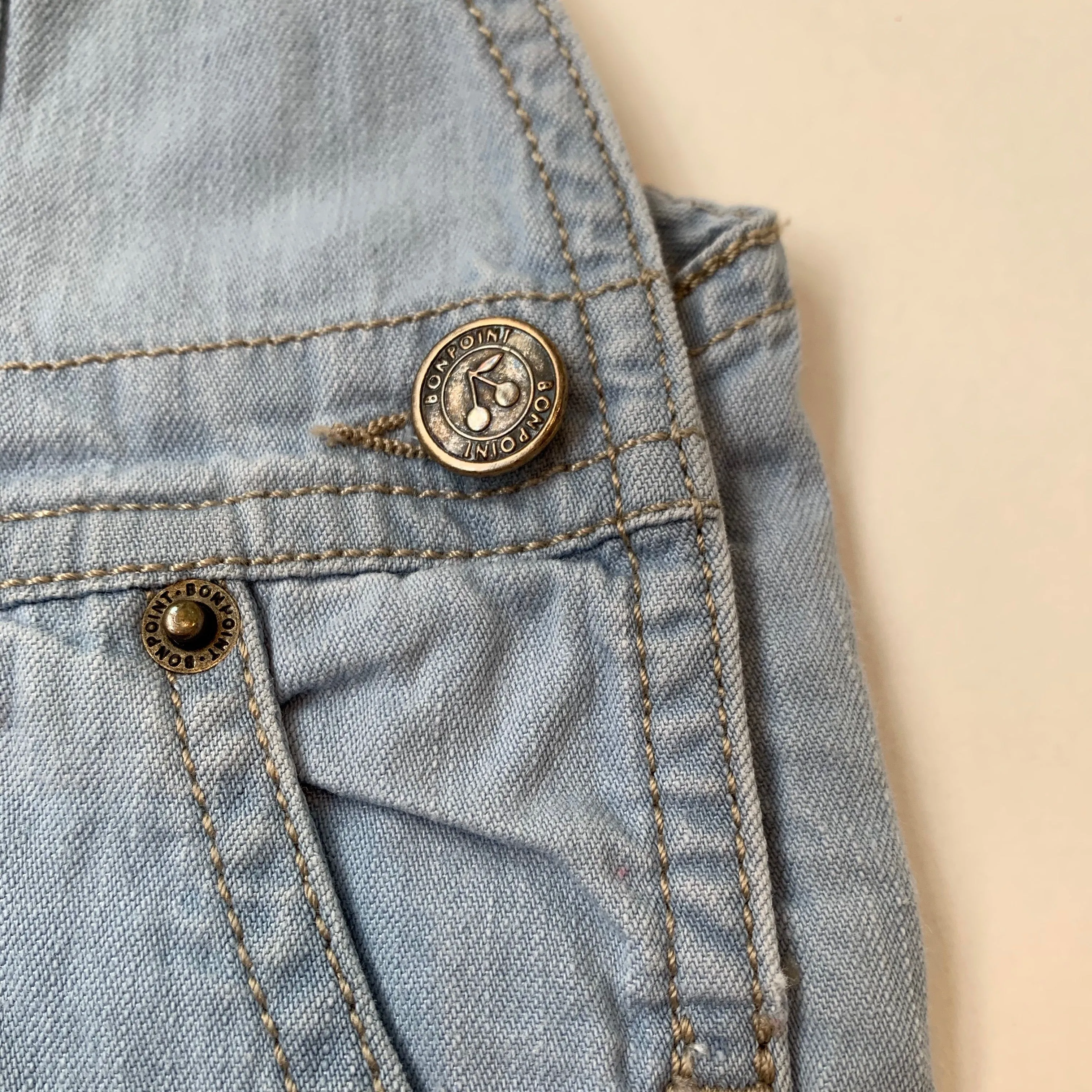 Bonpoint Light Denim Dungarees: 18 Months