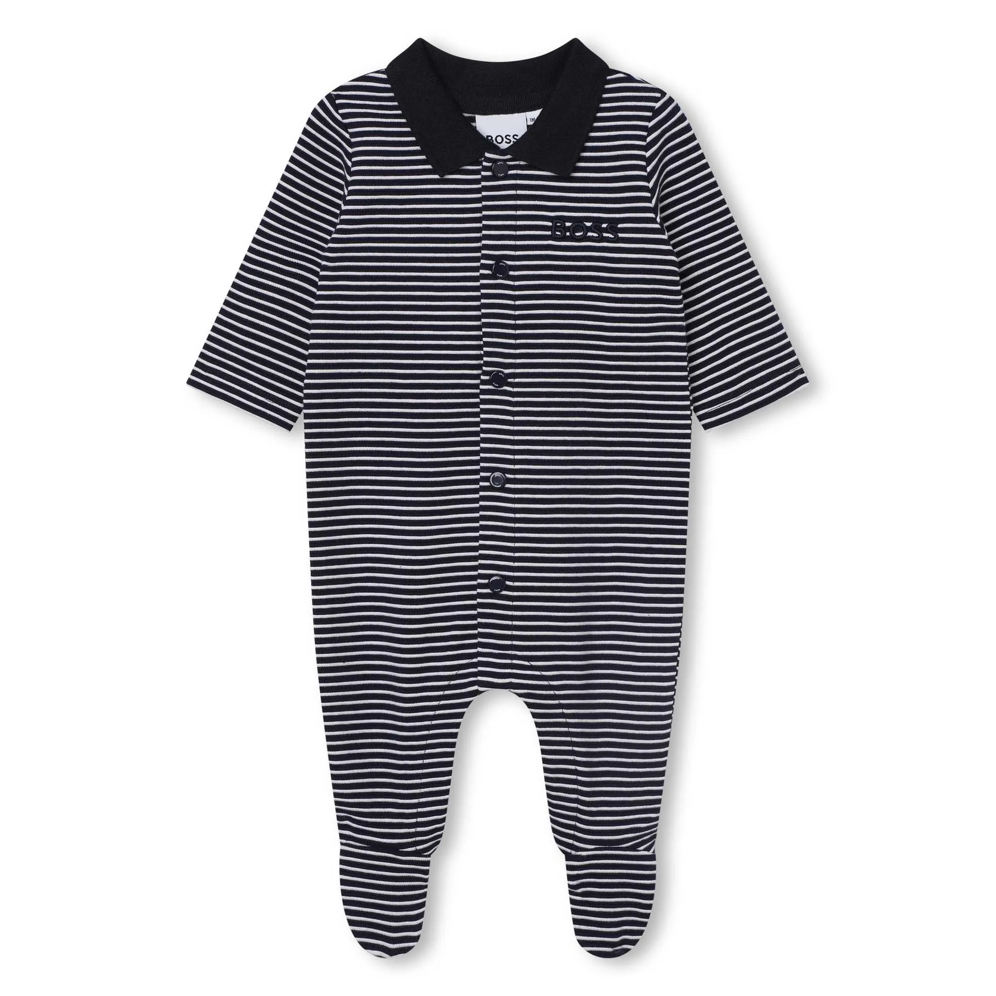 BOYS ROMPER + BIB NAVY SET