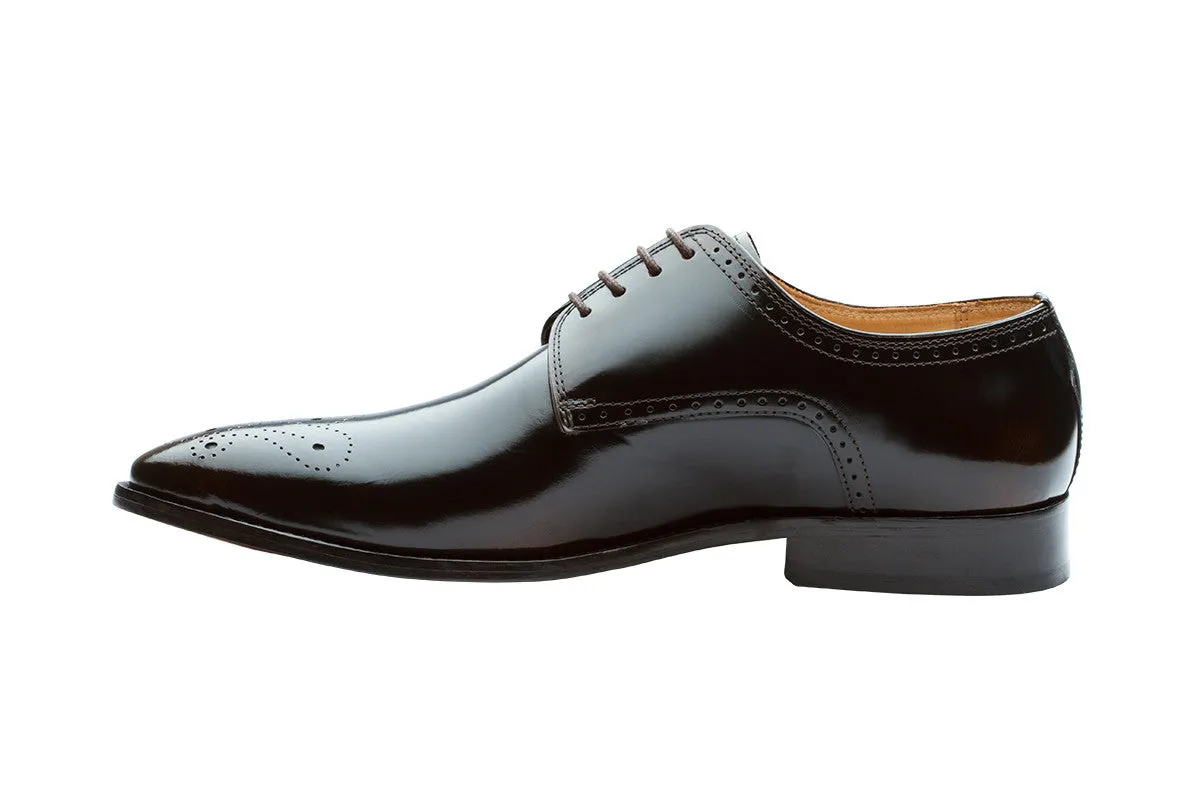 BROGUE DERBY WITH MEDALLION –BRUSH OFF BROWN