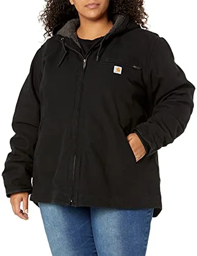 Carhartt 104292 Women's Loose Fit Washed Duck Sherpa Lined Jacket