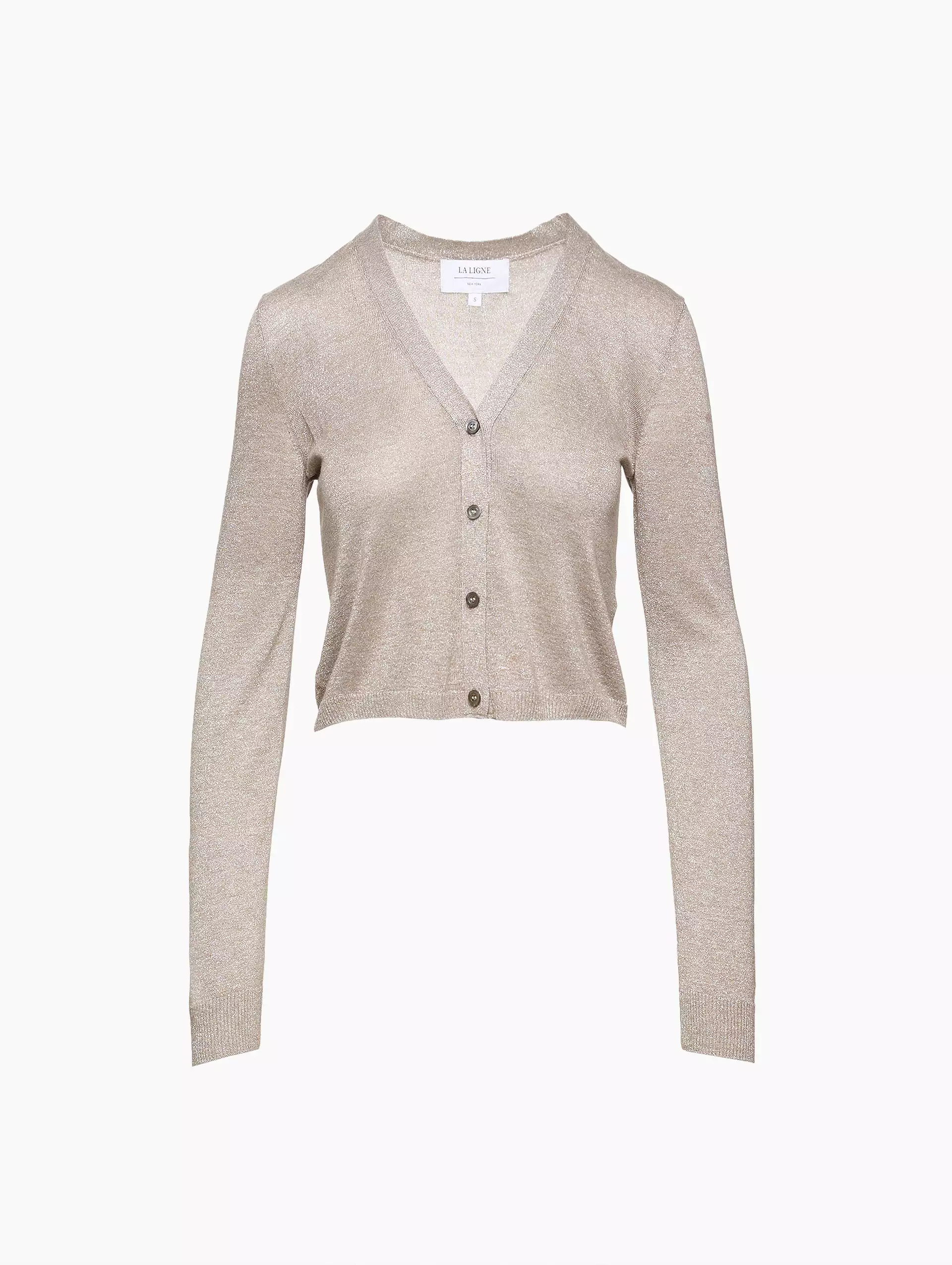 Cropped Lurex Cardigan