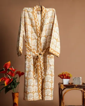 Designer Jaal Print Waffle Cotton Bathrobe (BROB08)