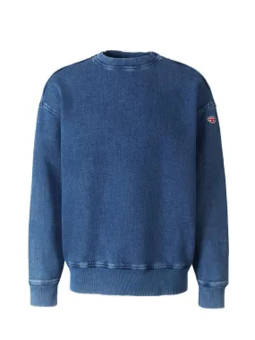 Diesel D-Krib Track Denim Sweatshirt