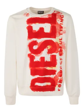 Diesel S-Ginn-E5 Logo Bleeding-Effect Sweatshirt