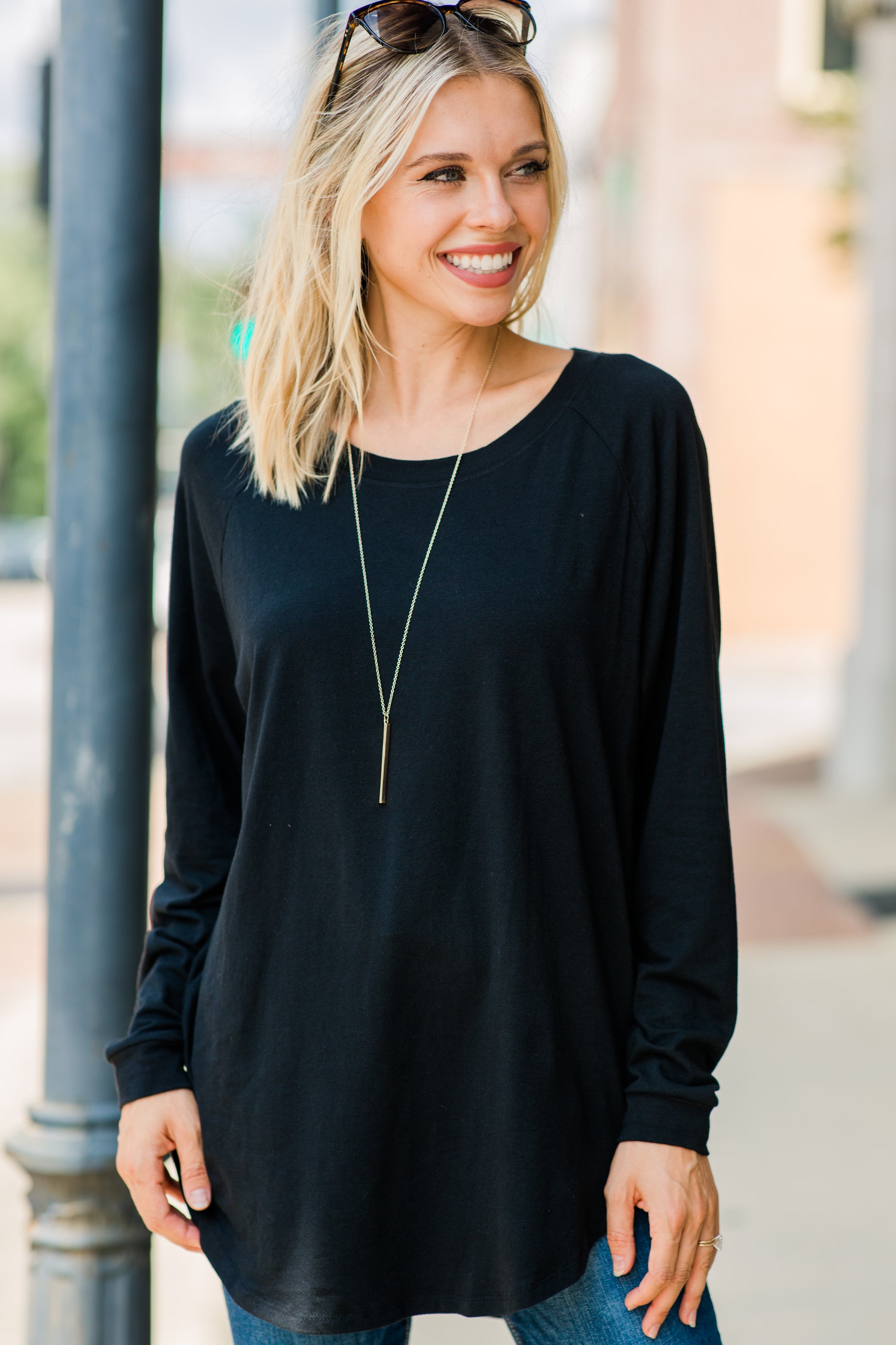 Easy Like Sunday Black Tunic