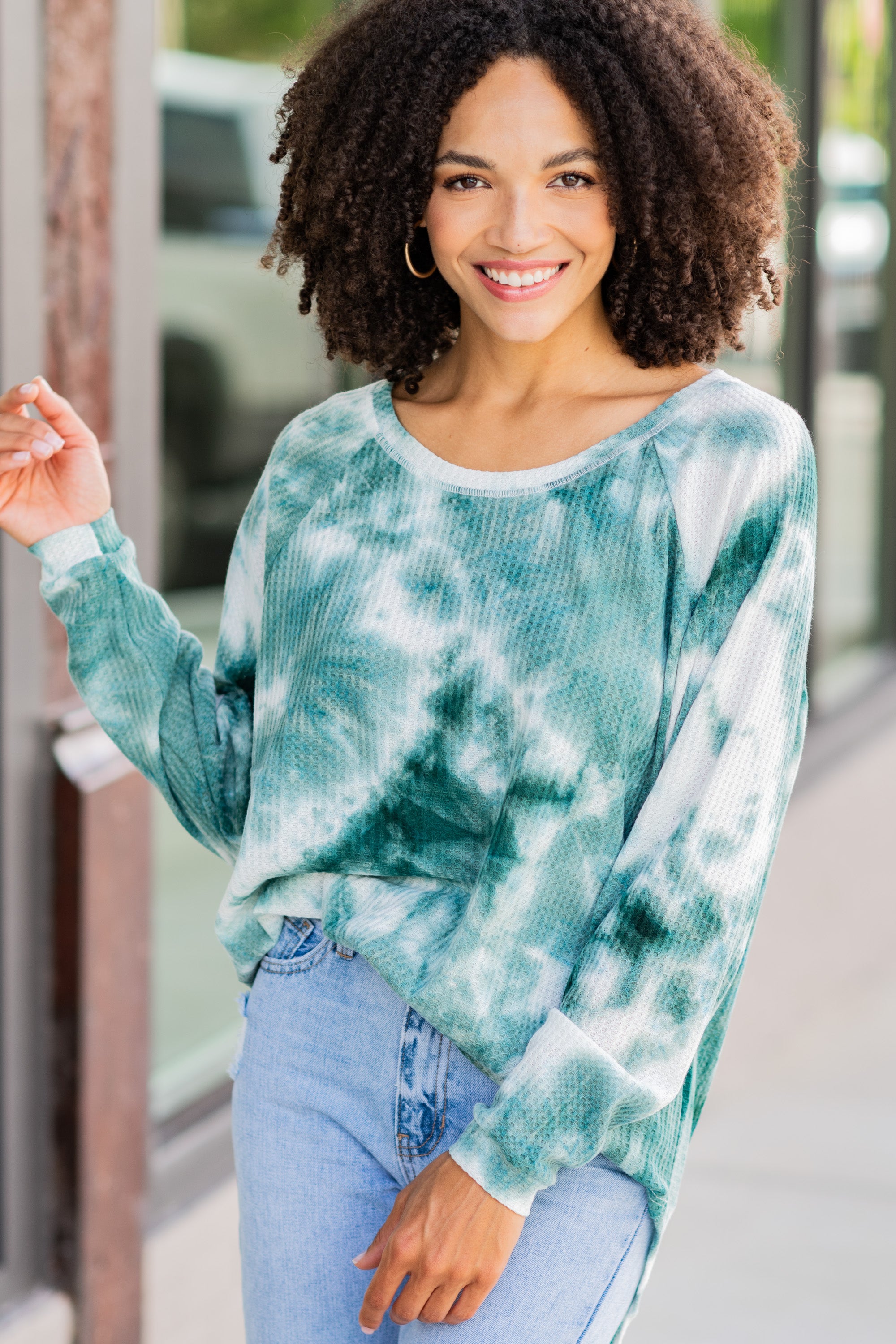 Easy Like Sunday Olive Green Tie Dye Tunic