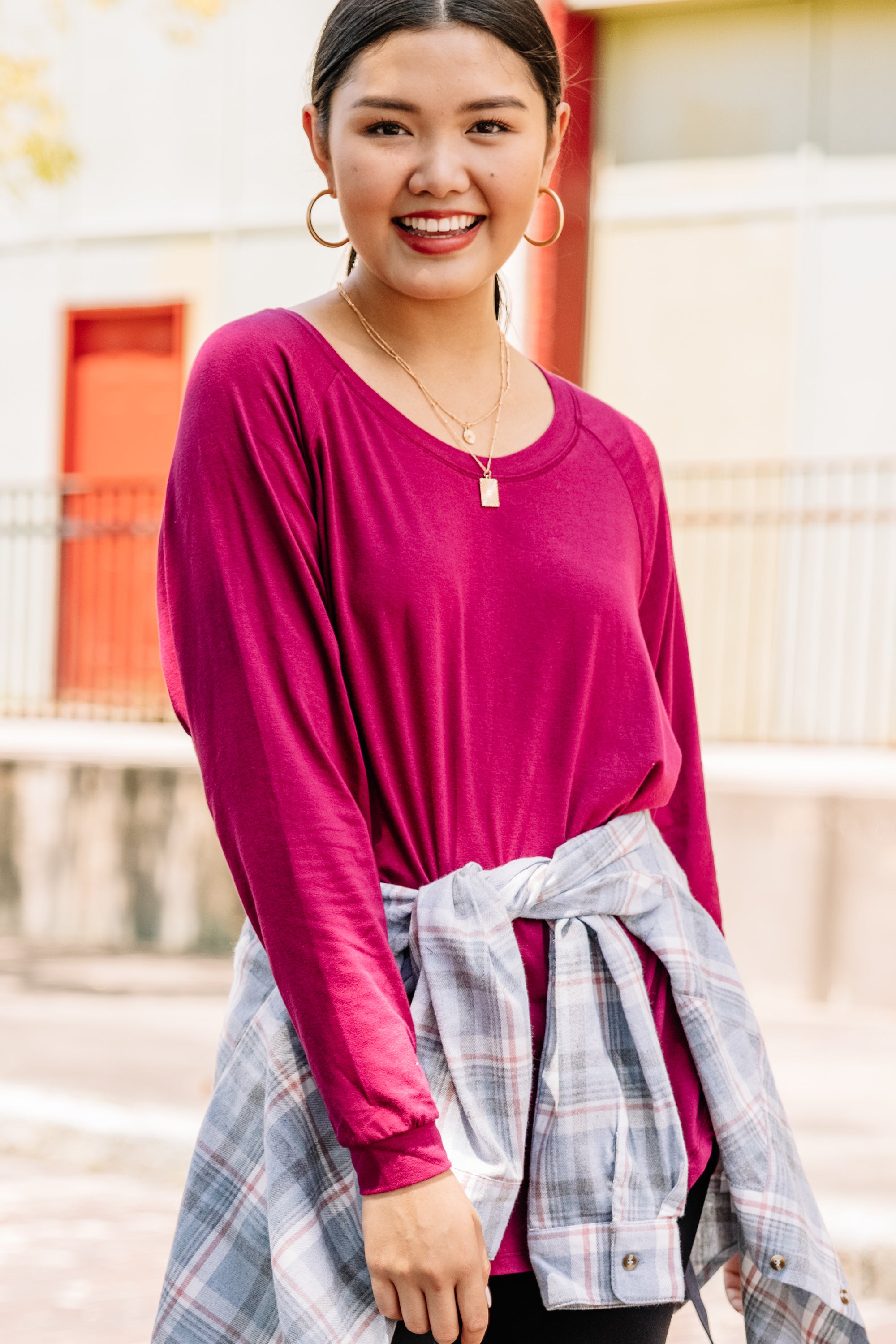 Easy Like Sunday Wine Red Tunic