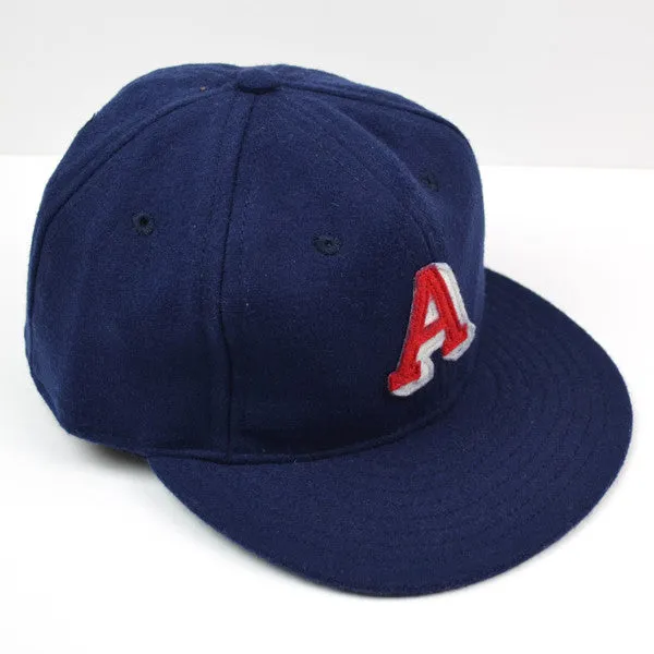 Ebbets - Atlanta Crackers 1939 Cap (Fitted Wool Flannel) - Navy