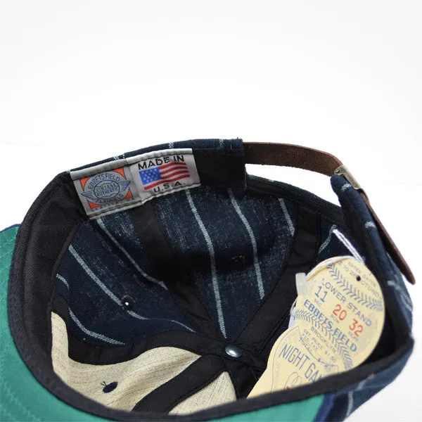 Ebbets - Osaka Tigers Cap (Adjustable Wool Flannel) - Navy / White