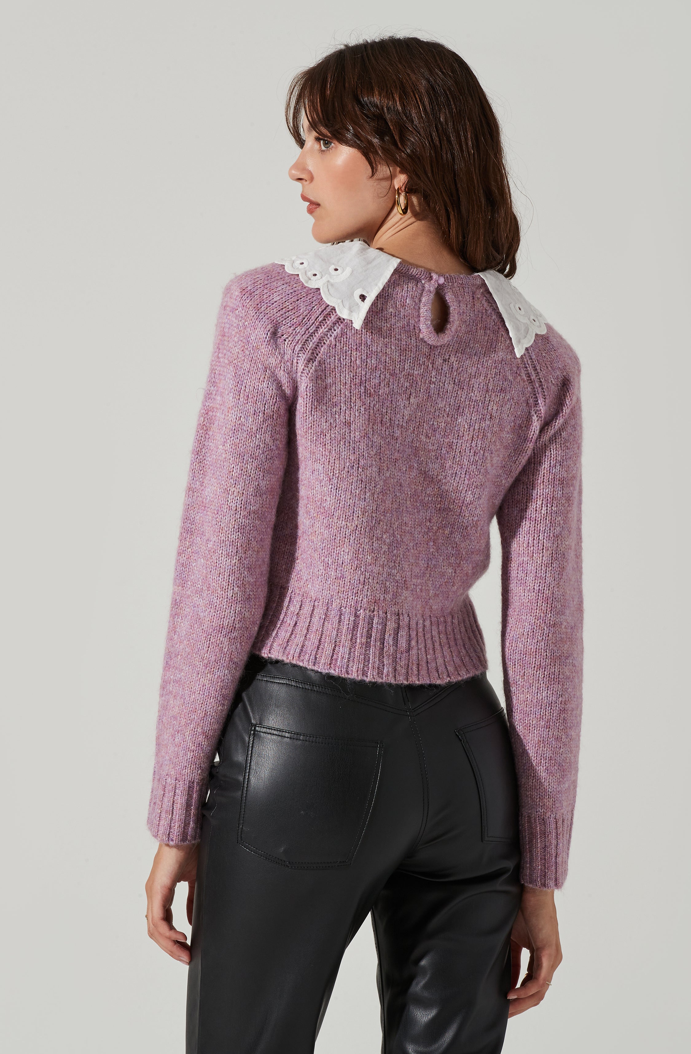 Embroidered Collar Sweater