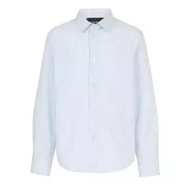 Emporio Armani Boys White Check Dress Shirt_ 3D4C09-4N89Z