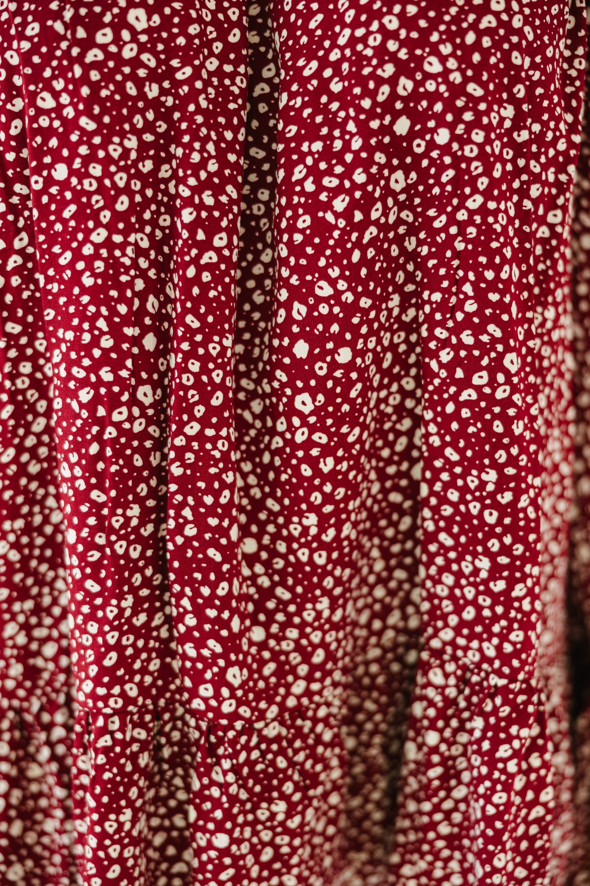 Feeling Blessed Burgundy Red Ditsy Leopard Tunic