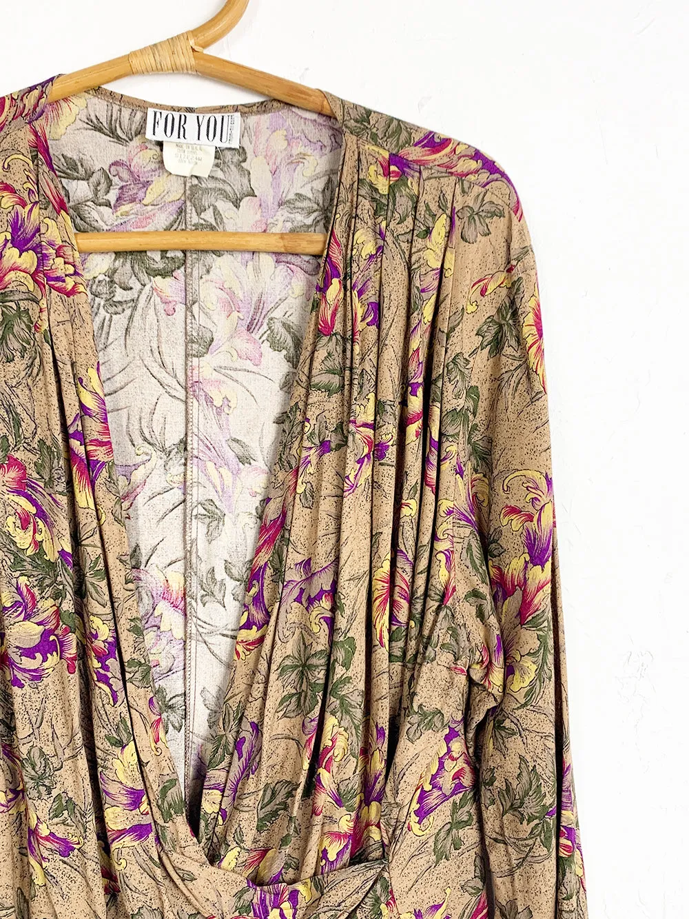 ForYou Floral Faux Wrap Top