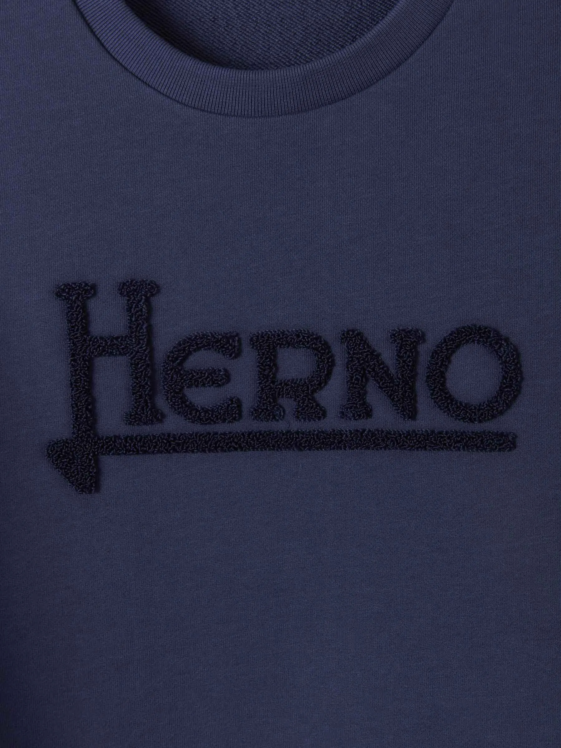 Herno Flocked Logo Crewneck Sweatshirt