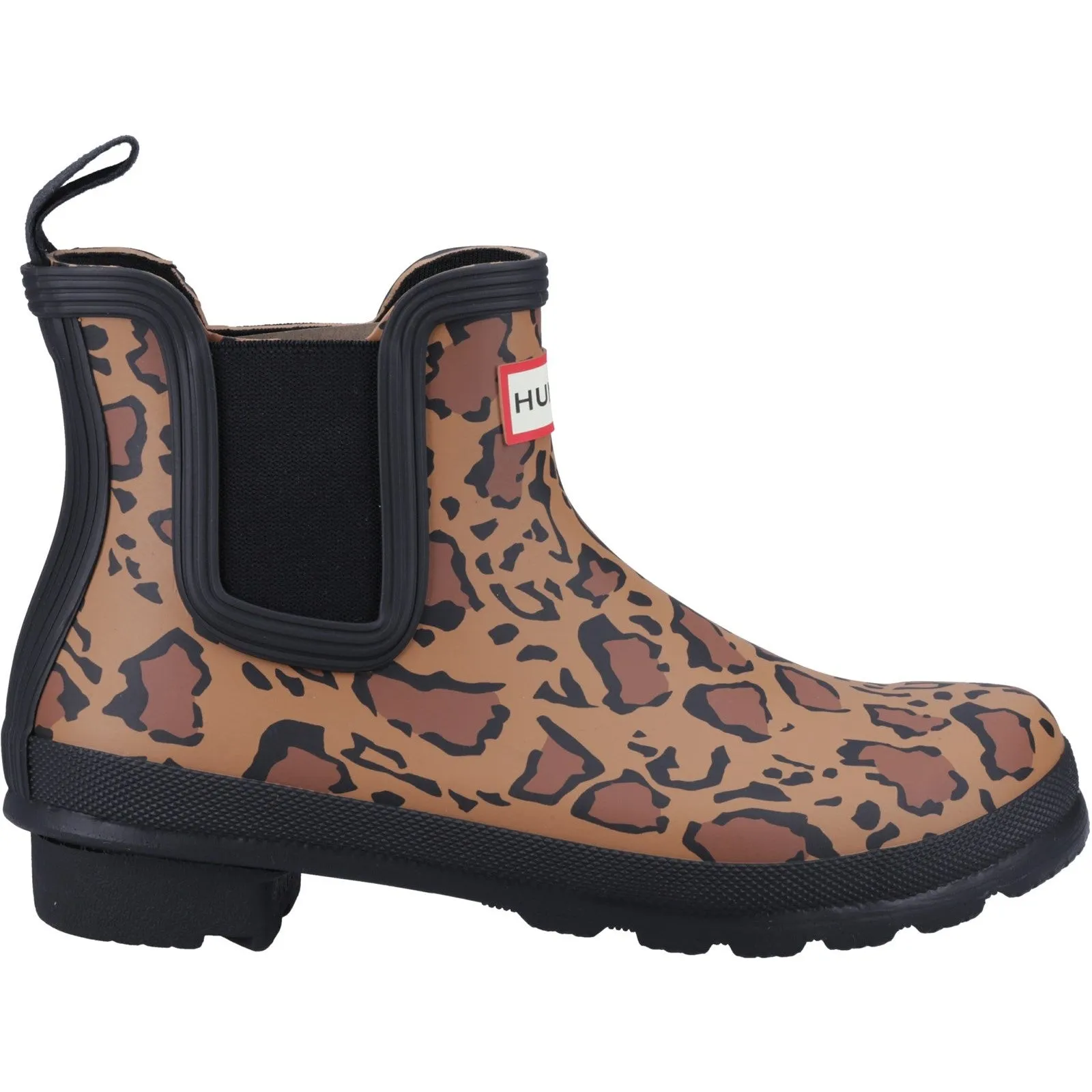 Hunter Original Chelsea Womens Leopard Print Ankle Boot