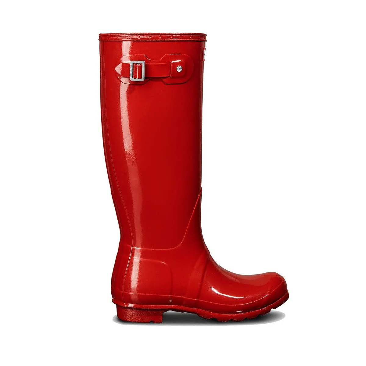 Hunter Women's Original Tall Gloss Wellington Boots in Red