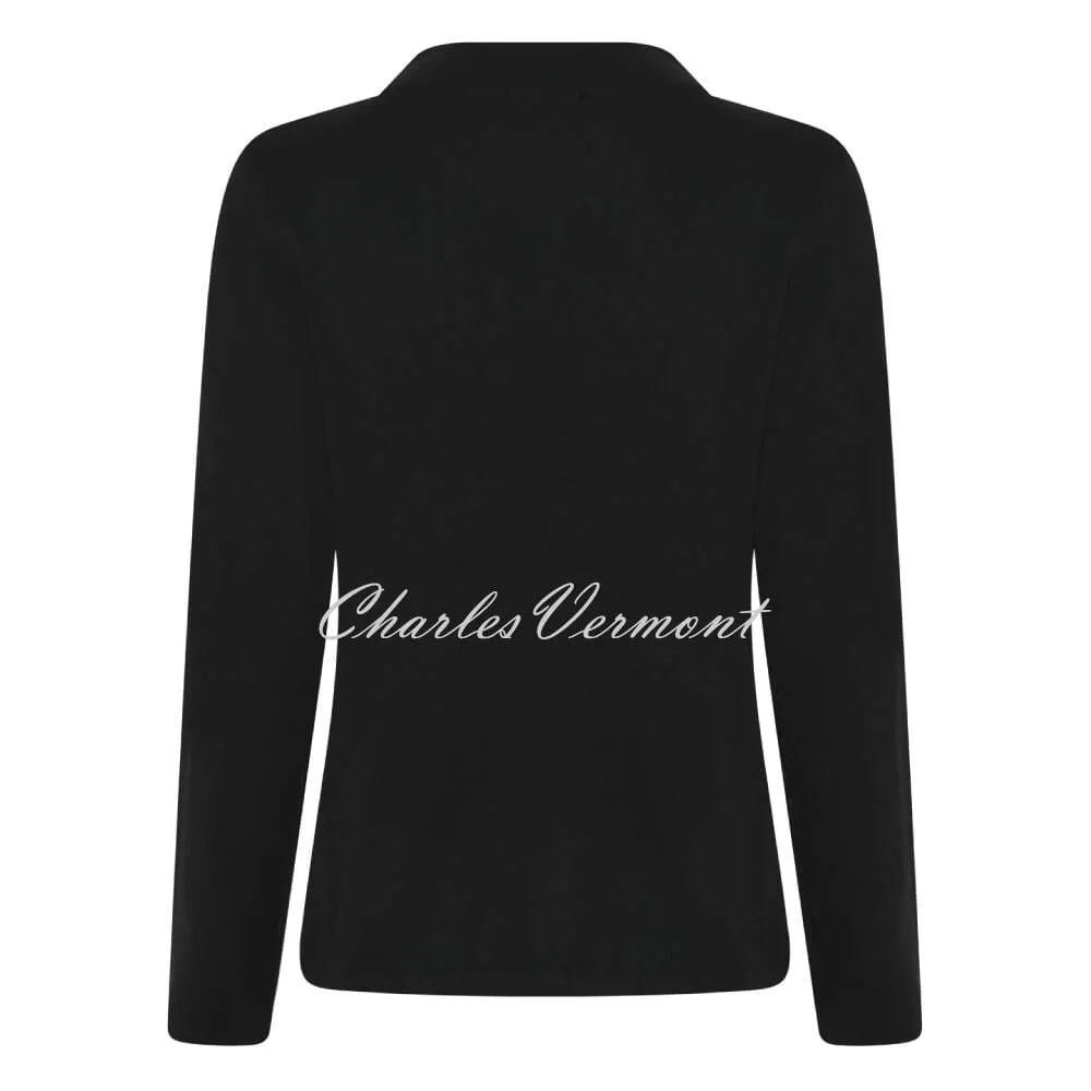 I'cona Letter Print Sweater with Diamante Detail - Style 64111-60002-90 (Black / Ivory)