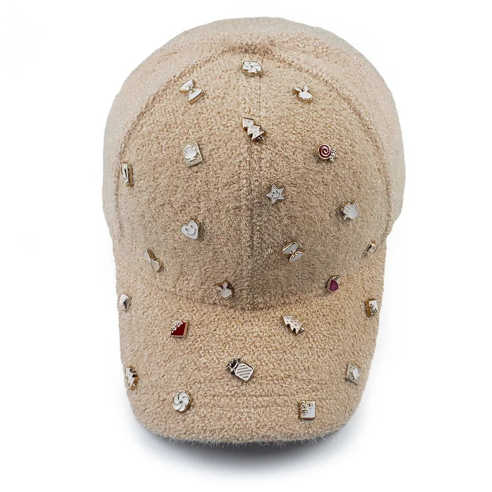 Kealy Winter Baseball Hat in Nude