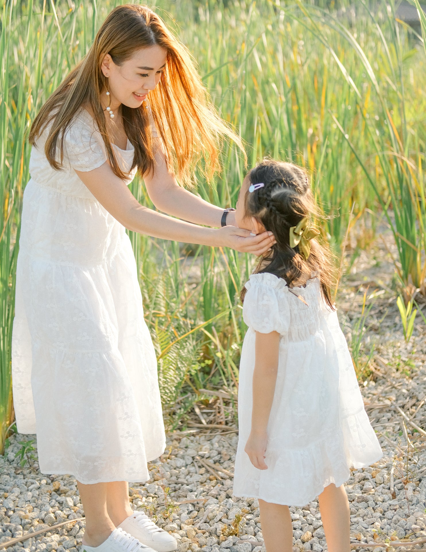 *KIDS* Mikaela Dress in White Embroidery