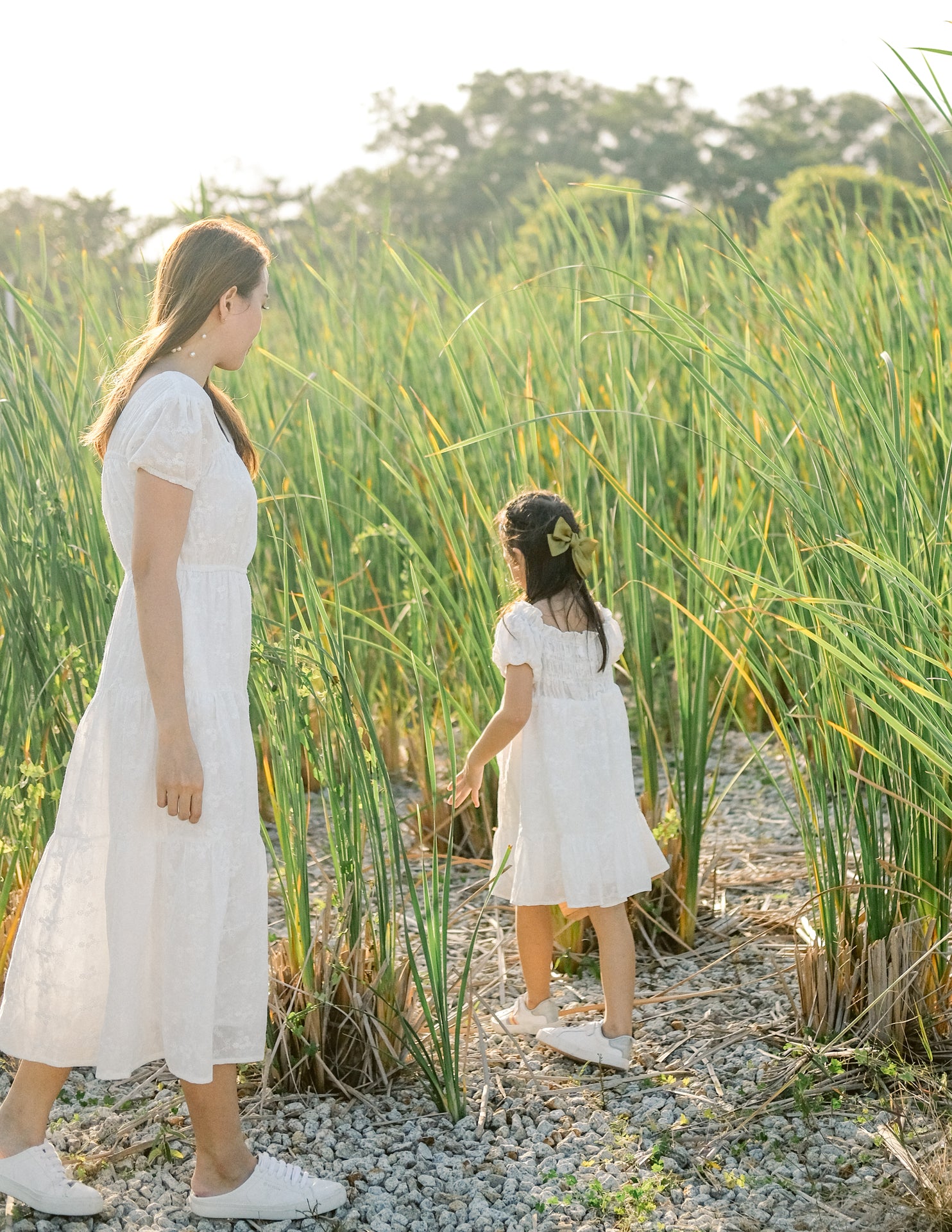 *KIDS* Mikaela Dress in White Embroidery