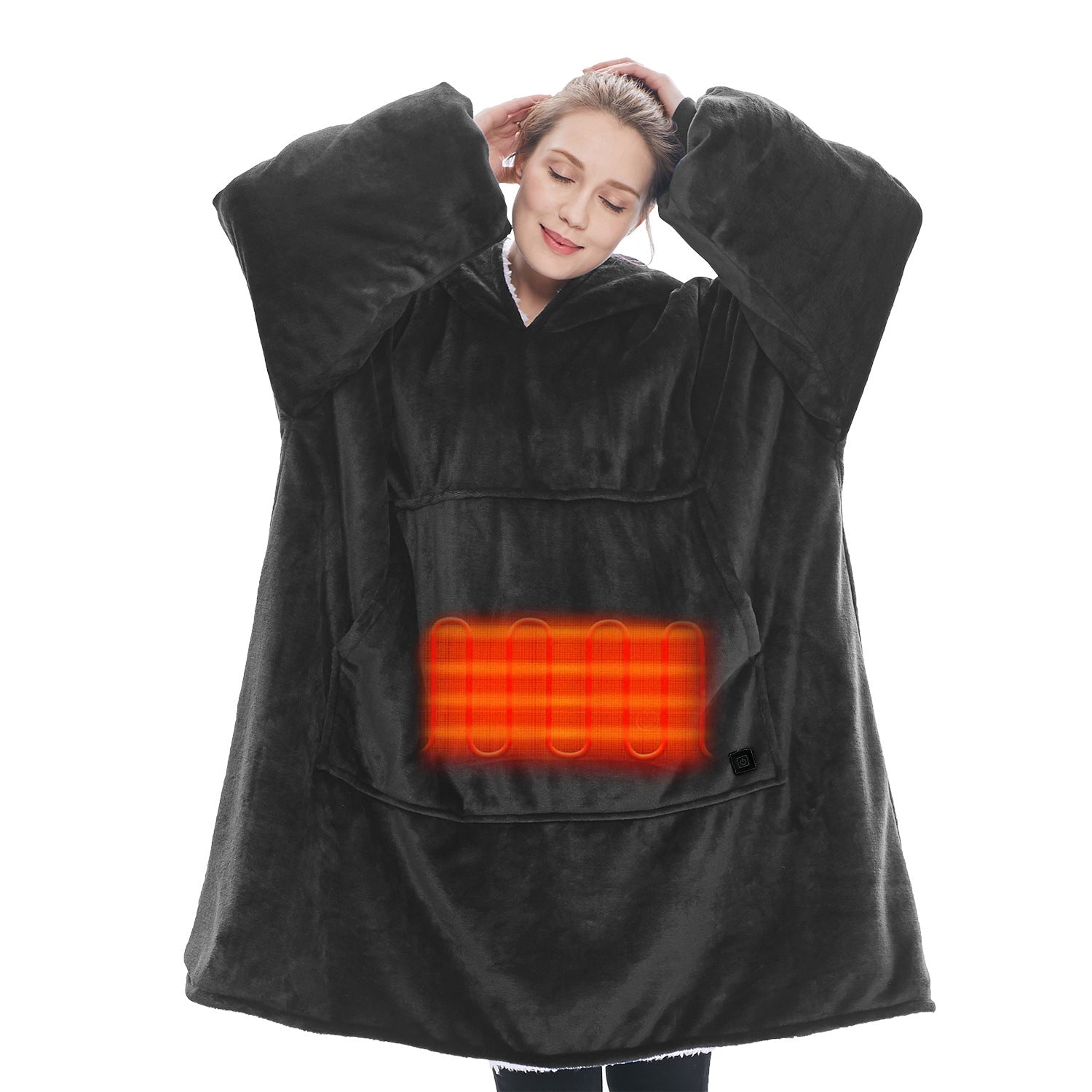 Libiyi Heated Wearable Blanket Hoodie with Battery Pack