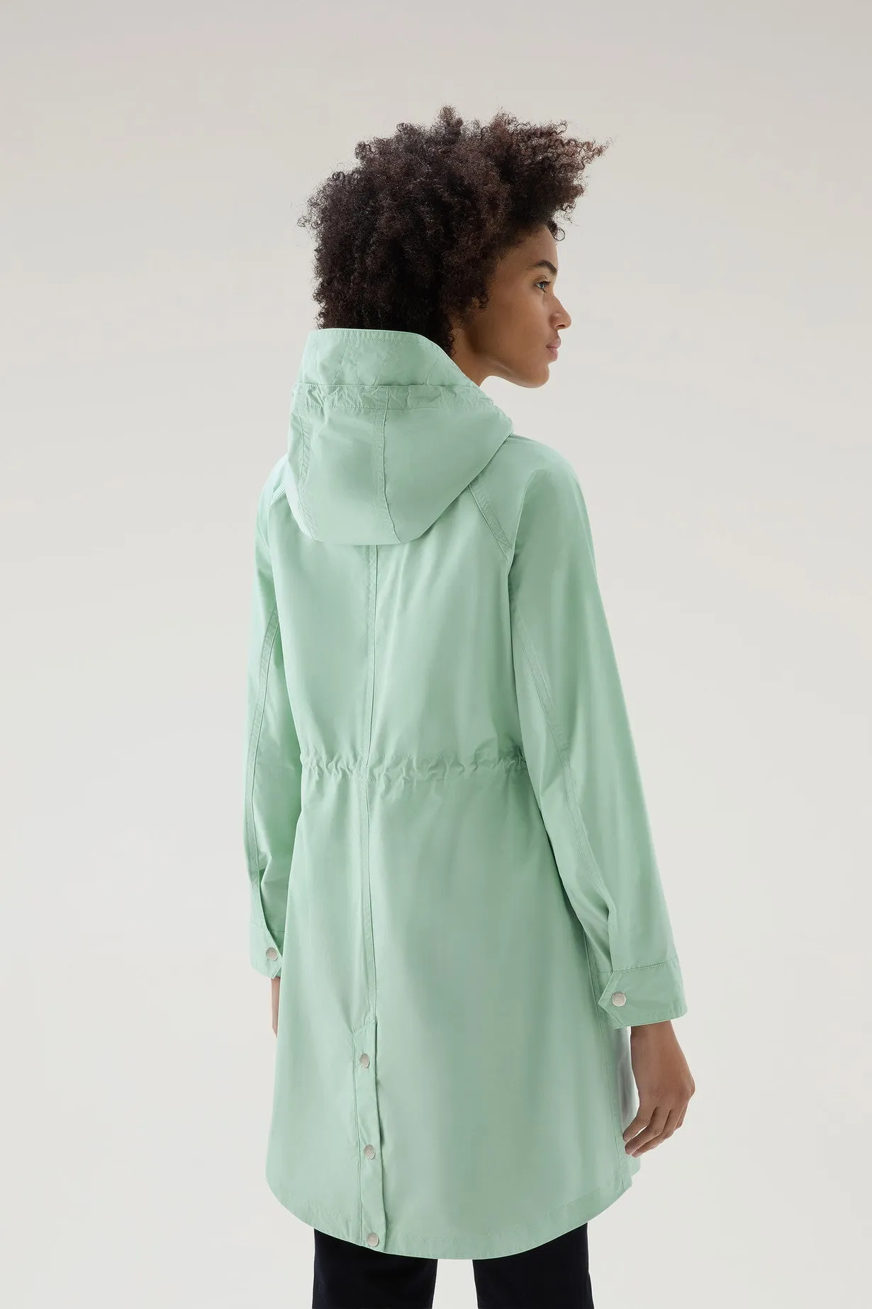 Long Summer Parka in Urban Touch HARBOR GREEN