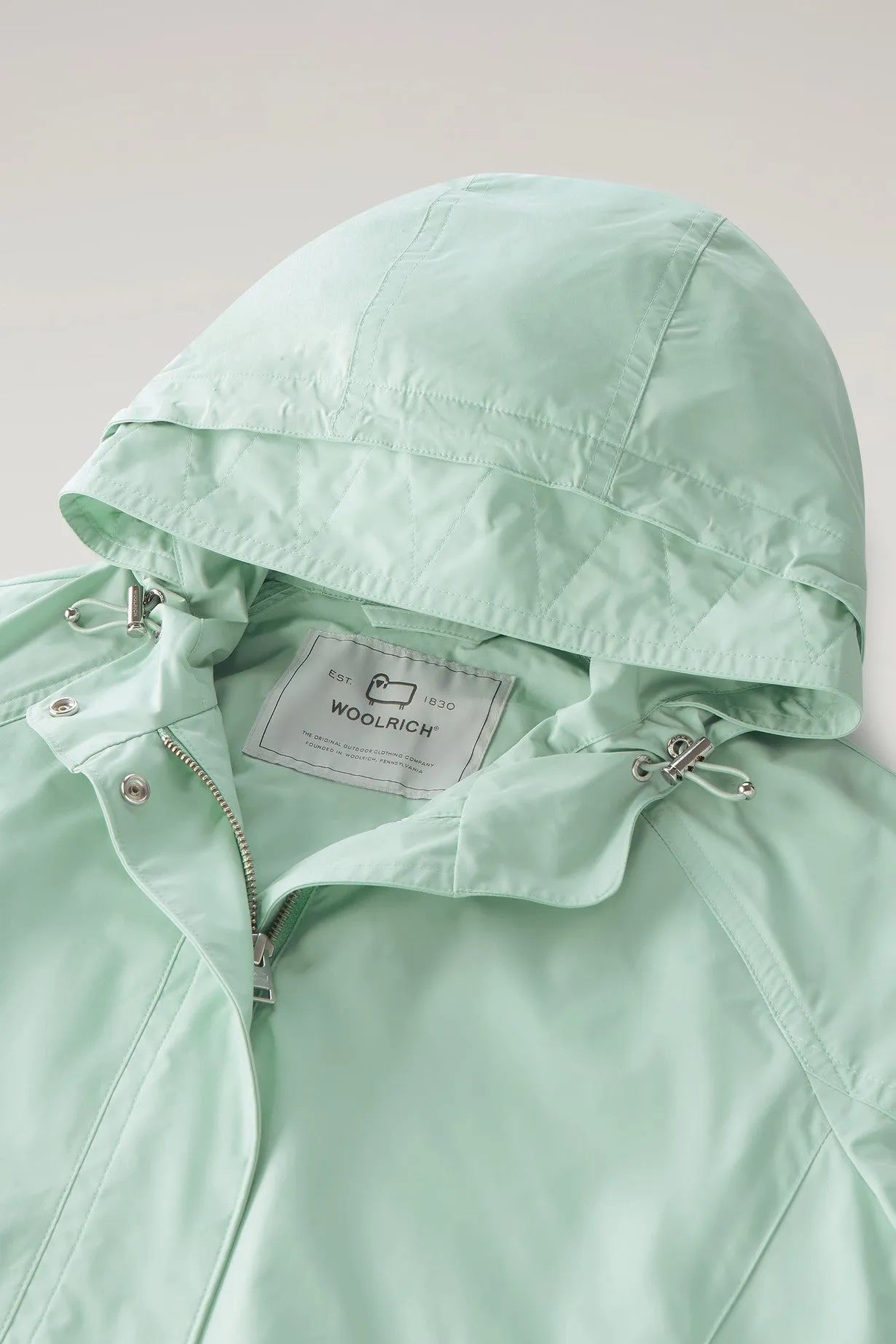 Long Summer Parka in Urban Touch HARBOR GREEN