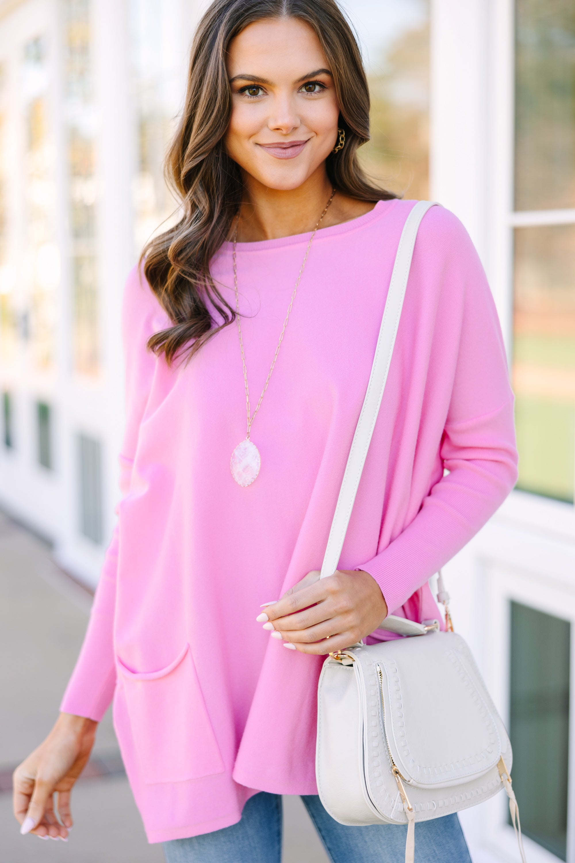 Loving My Life Pink Pocket Tunic