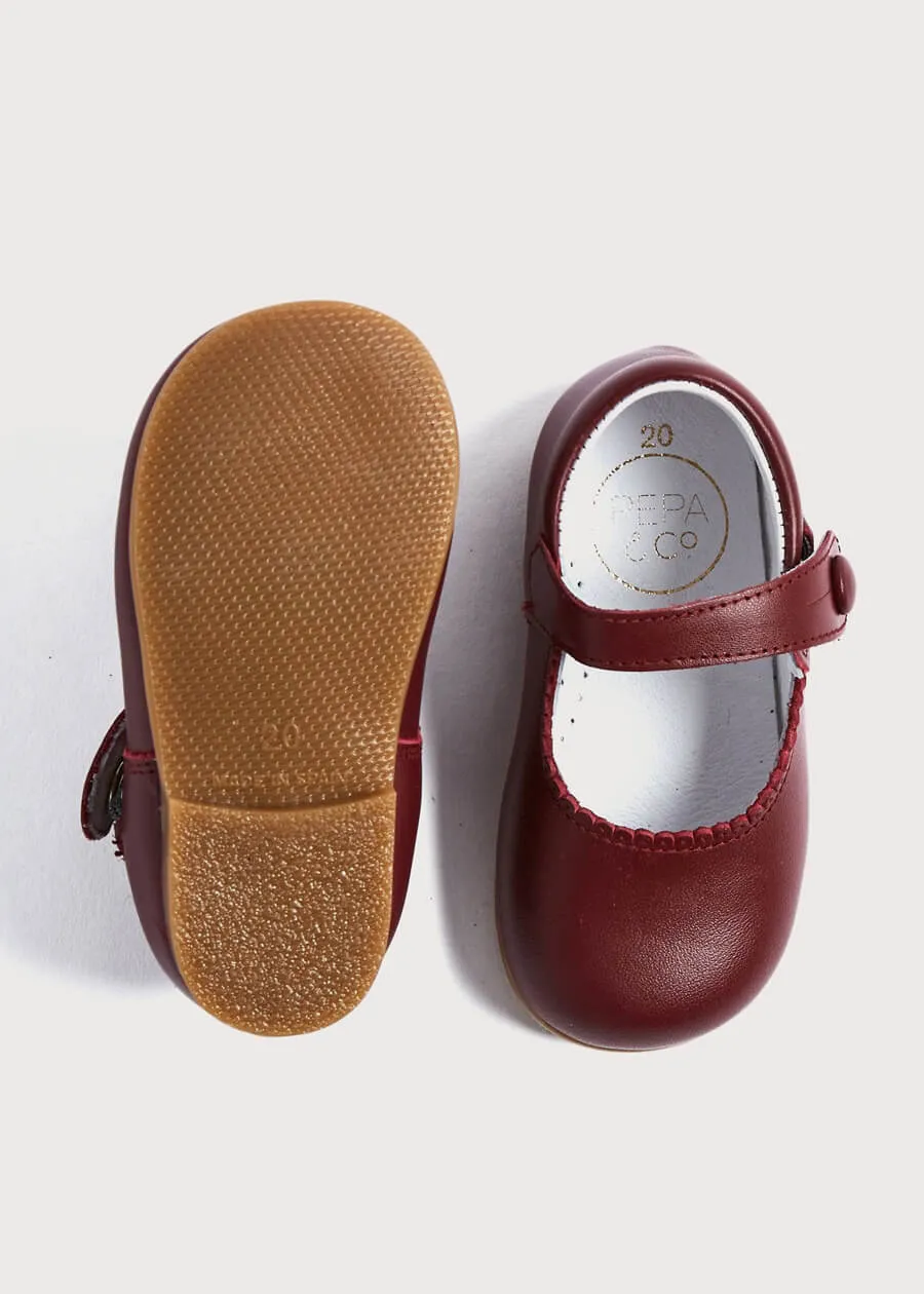 Mary Jane Baby Shoes in Burgundy (20-24EU)