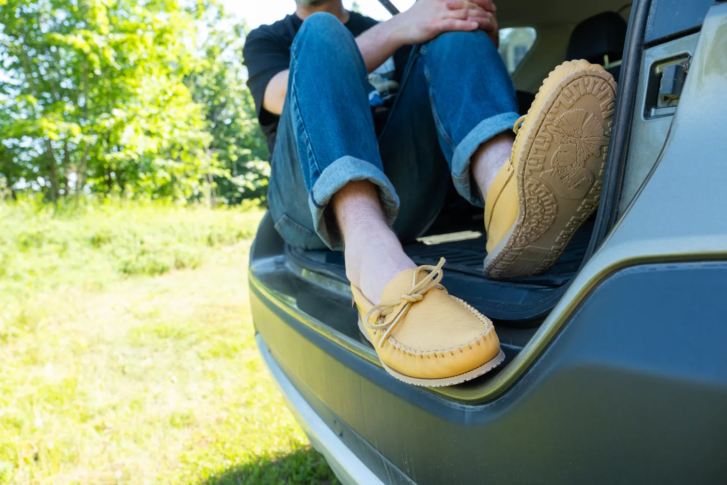 Men's Moose Hide Leather Moccasin Shoes