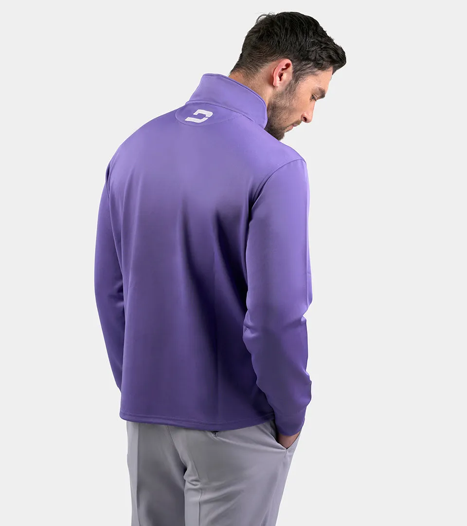 MEN'S ULTRA BLEND GOLF MIDLAYER 1/4 ZIP - PURPLE