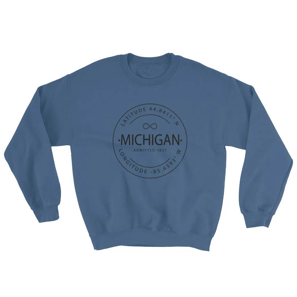 Michigan - Crewneck Sweatshirt - Latitude & Longitude