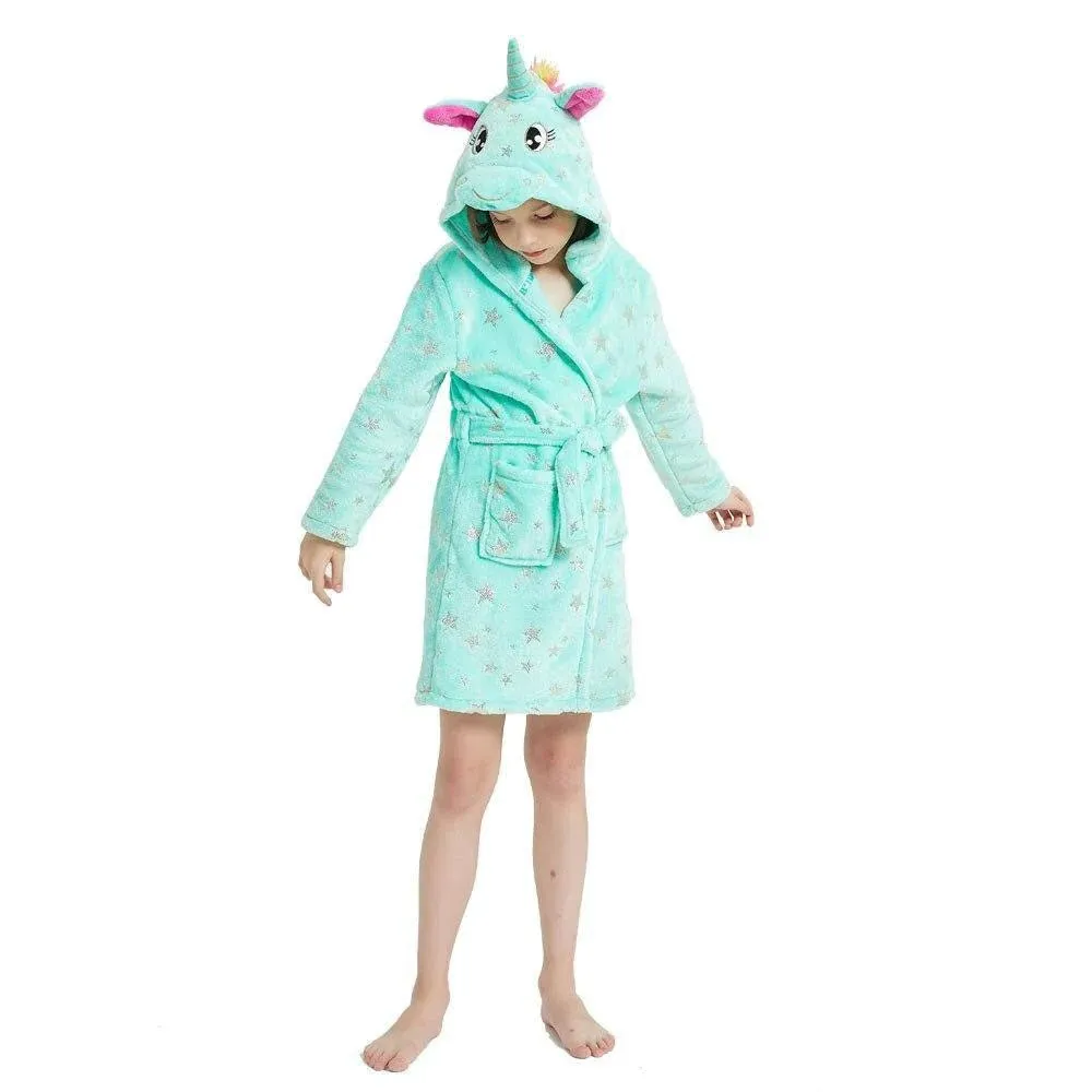 Mint Unicorn Kids Bathrobe