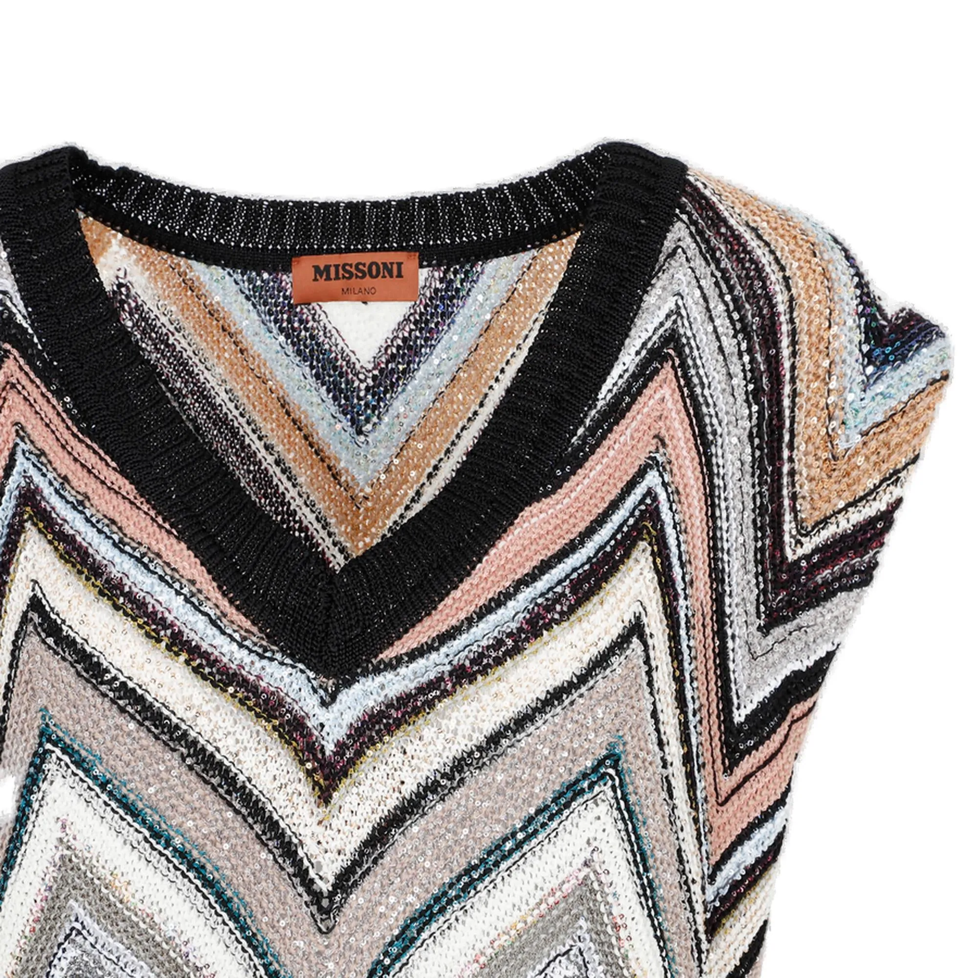 Missoni Chevron Pattern V-Neck Top