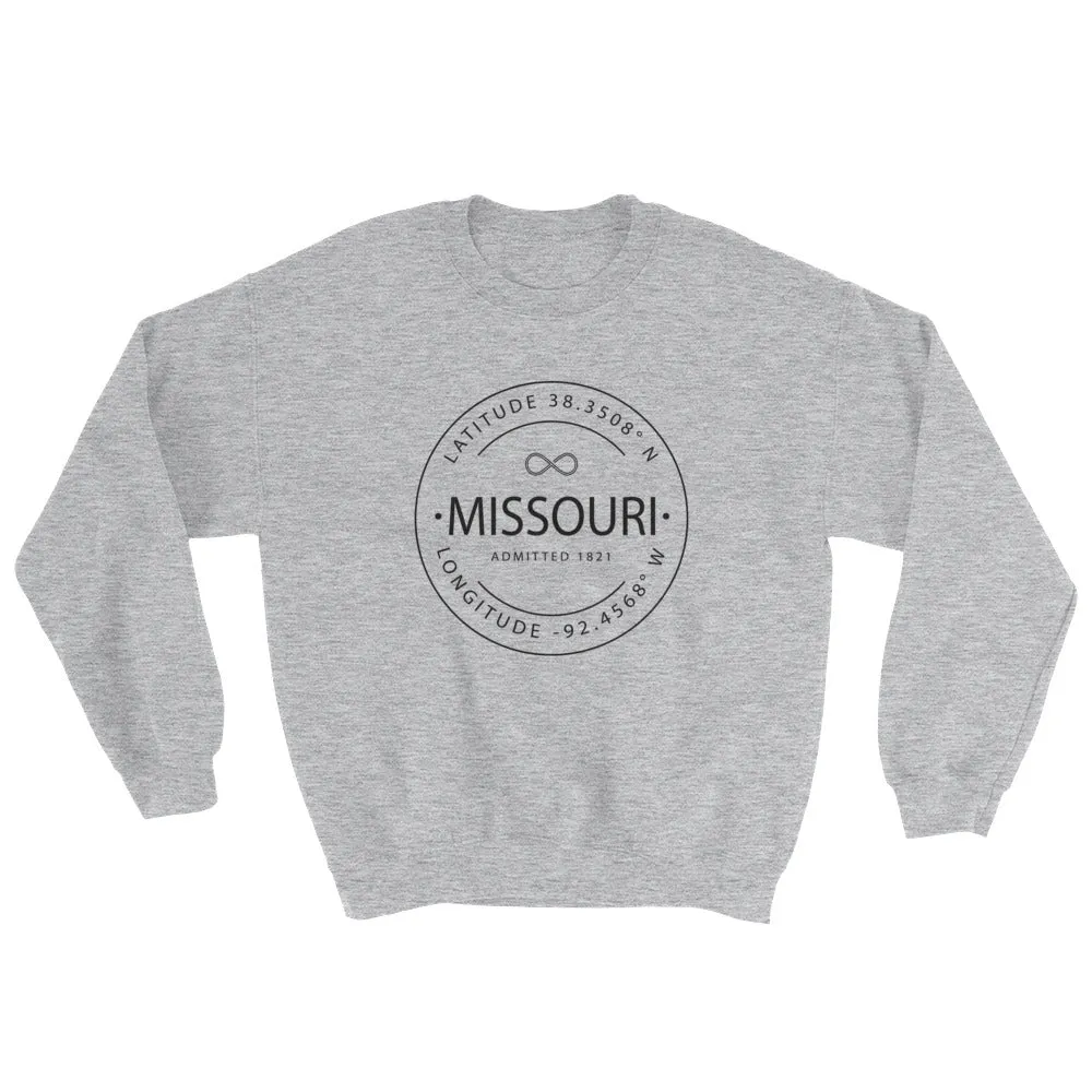 Missouri - Crewneck Sweatshirt - Latitude & Longitude